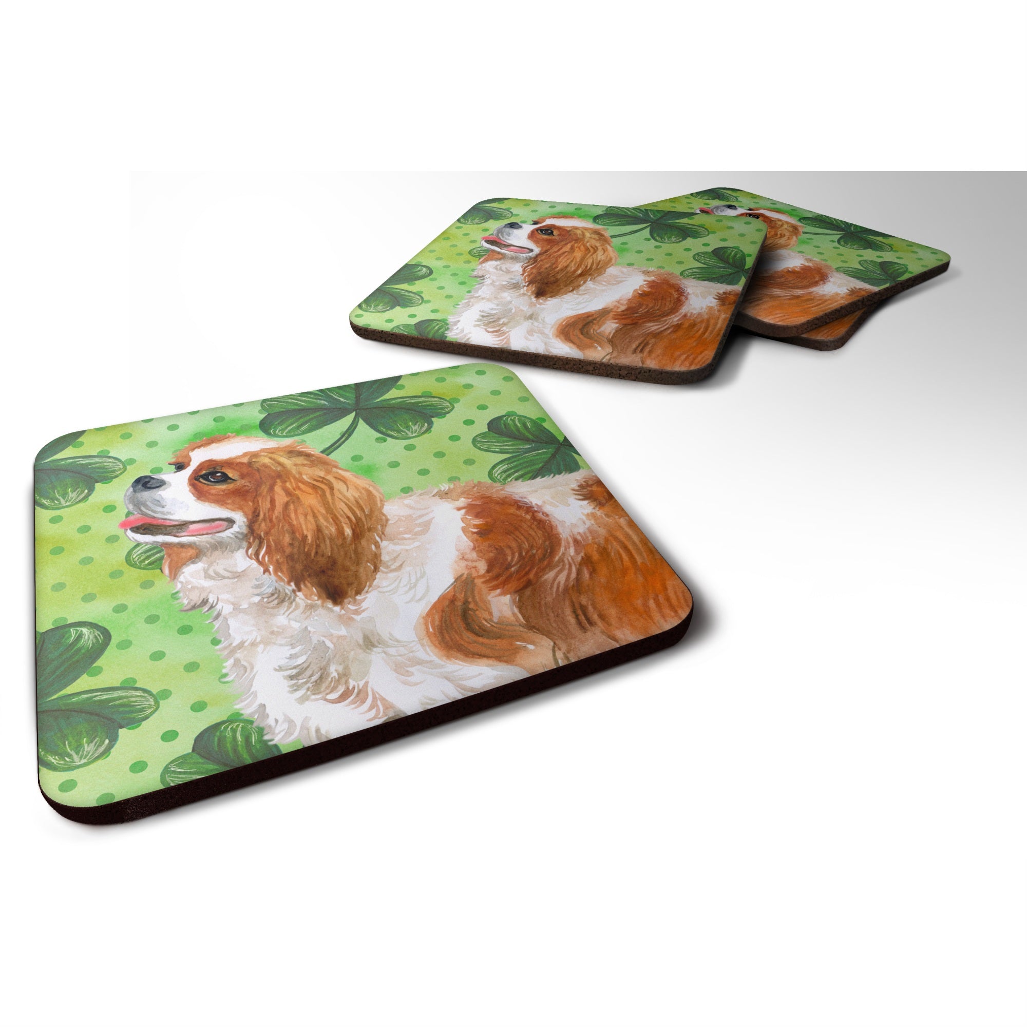 'Caroline'S Treasures Cavalier Spaniel St Patrick'S Decorative Coasters, Multicolor''