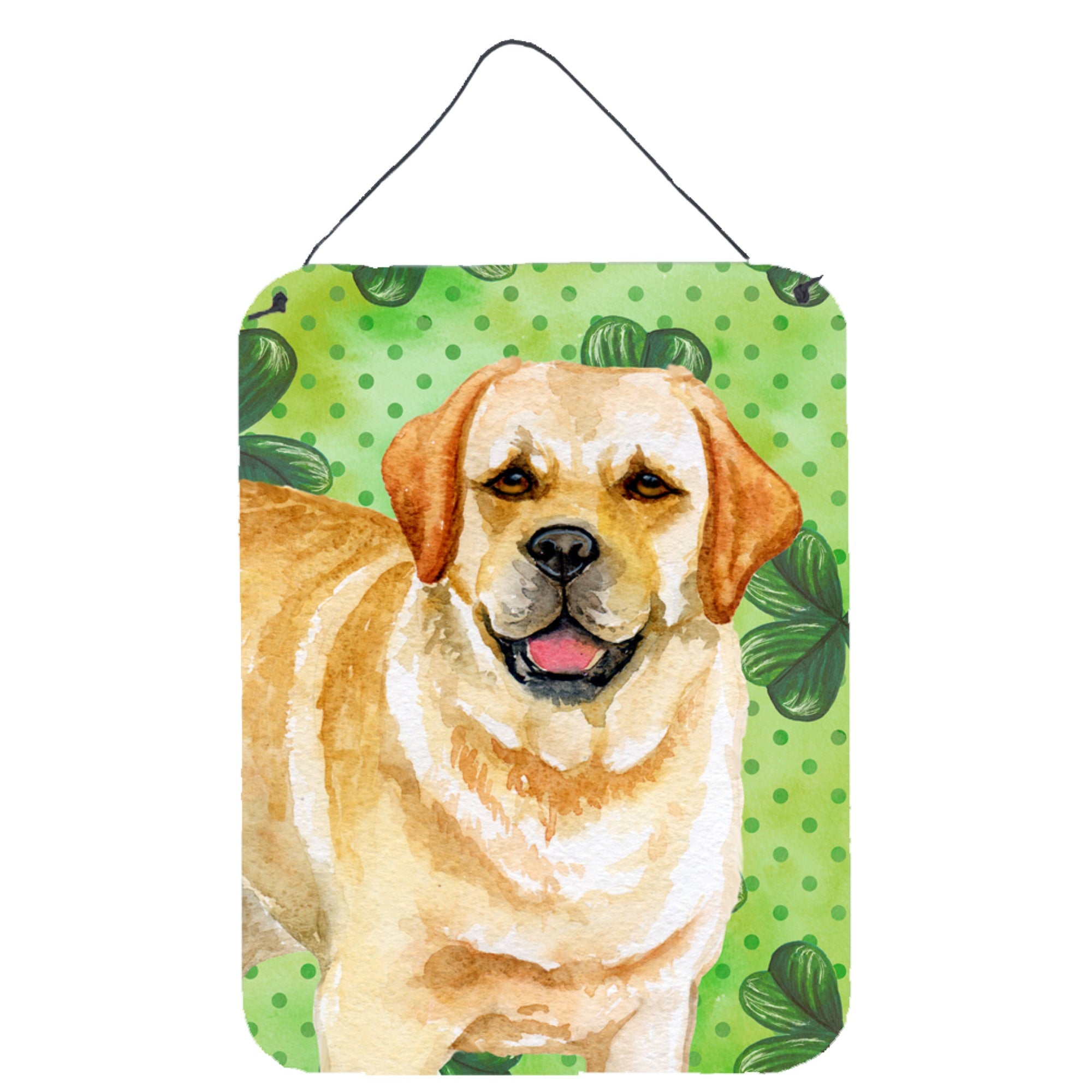 'Caroline'S Treasures Golden Retriever St Patrick'S Metal Print, 16'''' X 12'''', Multicolor''