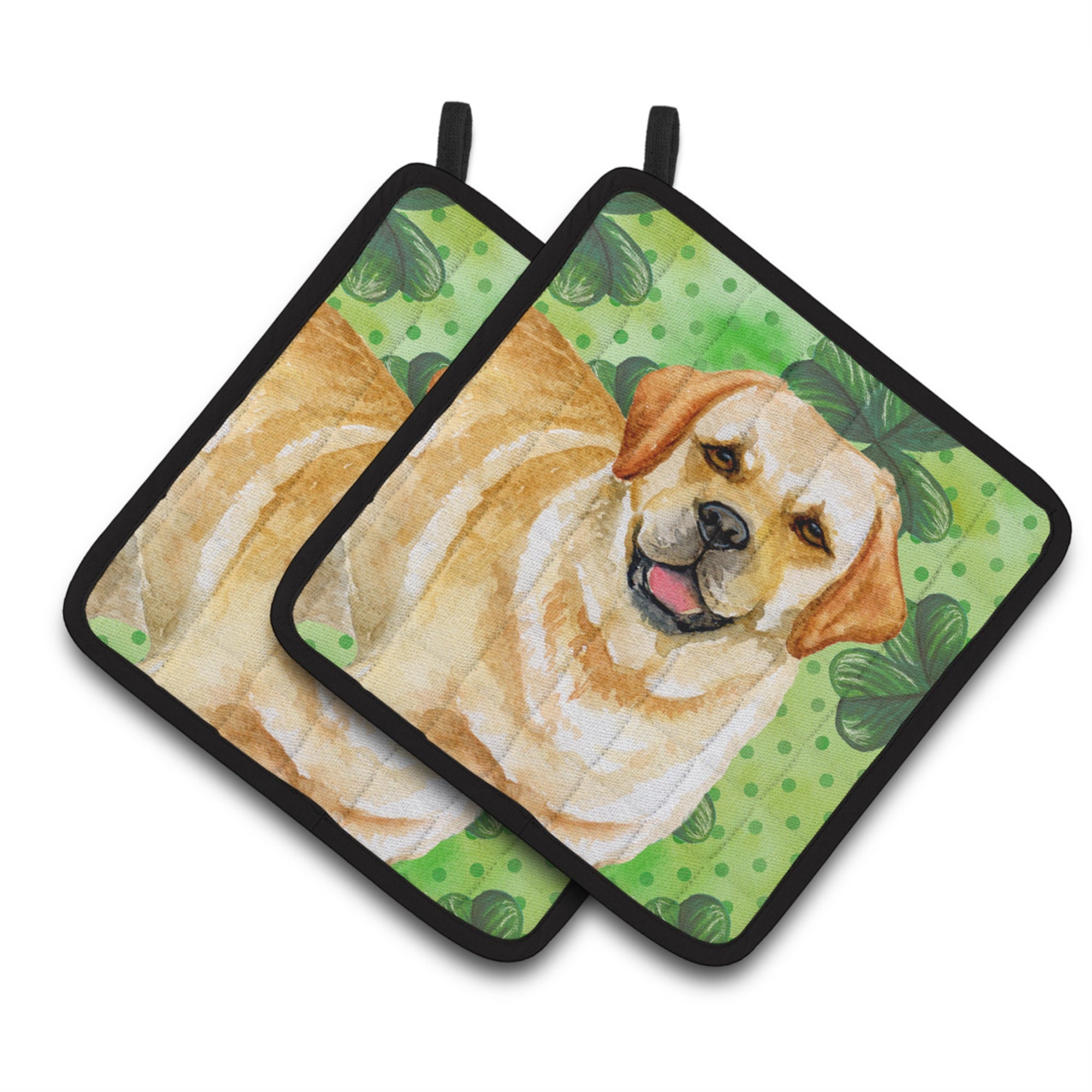 'Caroline'S Treasures Golden Retriever Decorated Pot Holder, 7.5H X 7.5W, St Patrick'S Day''
