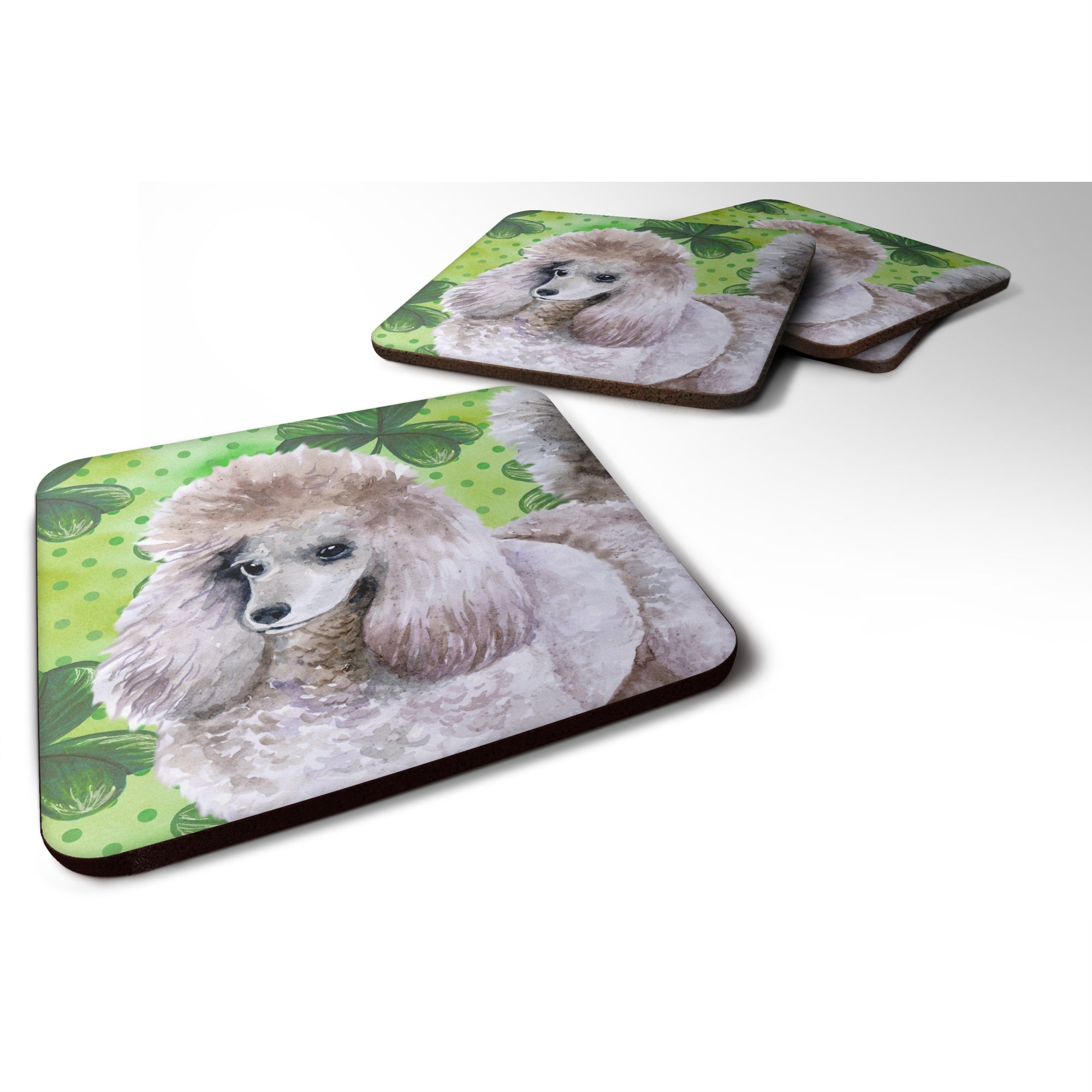 'Caroline'S Treasures Poodle St Patrick'S Decorative Coasters, Multicolor''