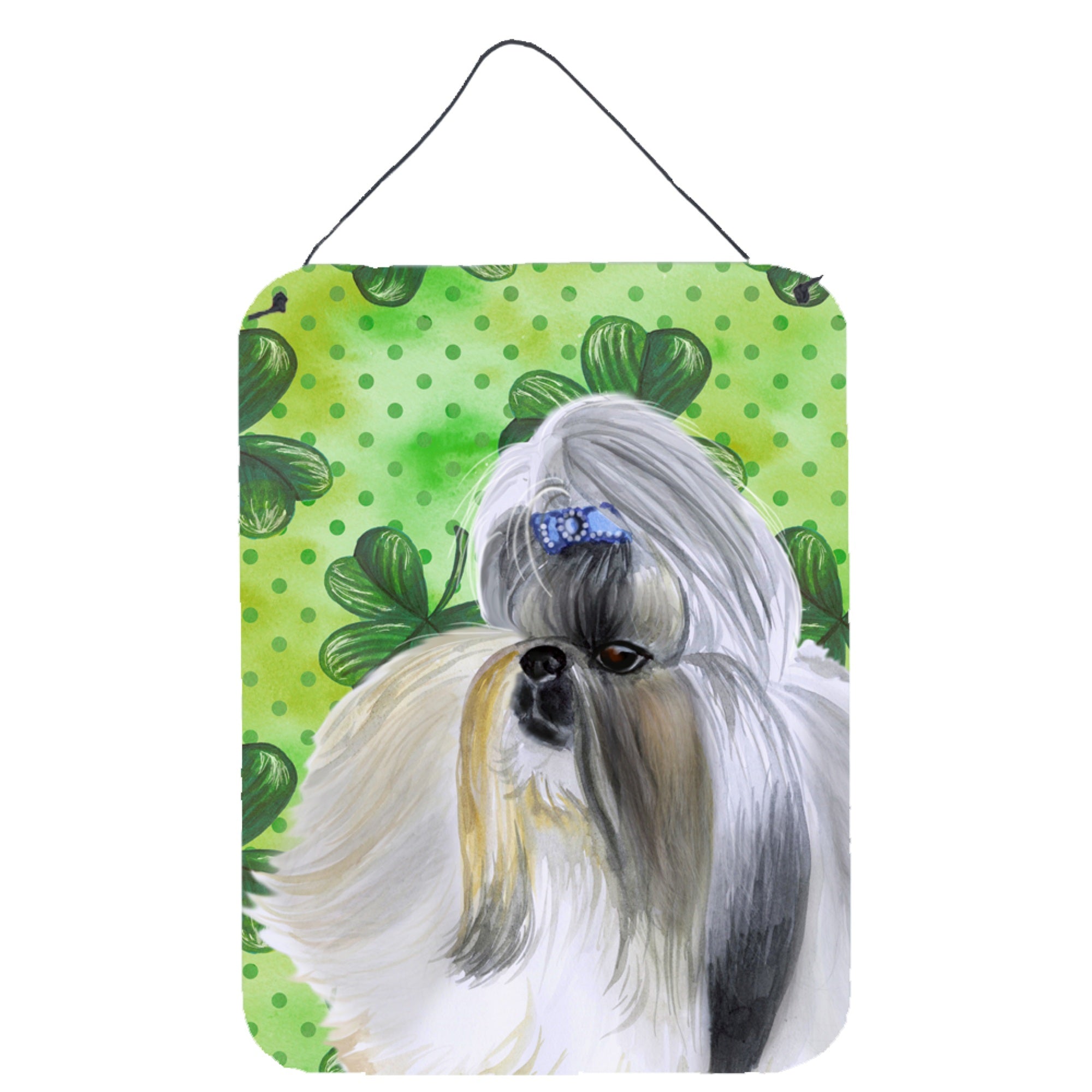 'Caroline'S Treasures Shih Tzu St Patrick'S Metal Print, 16'''' X 12'''', Multicolor''