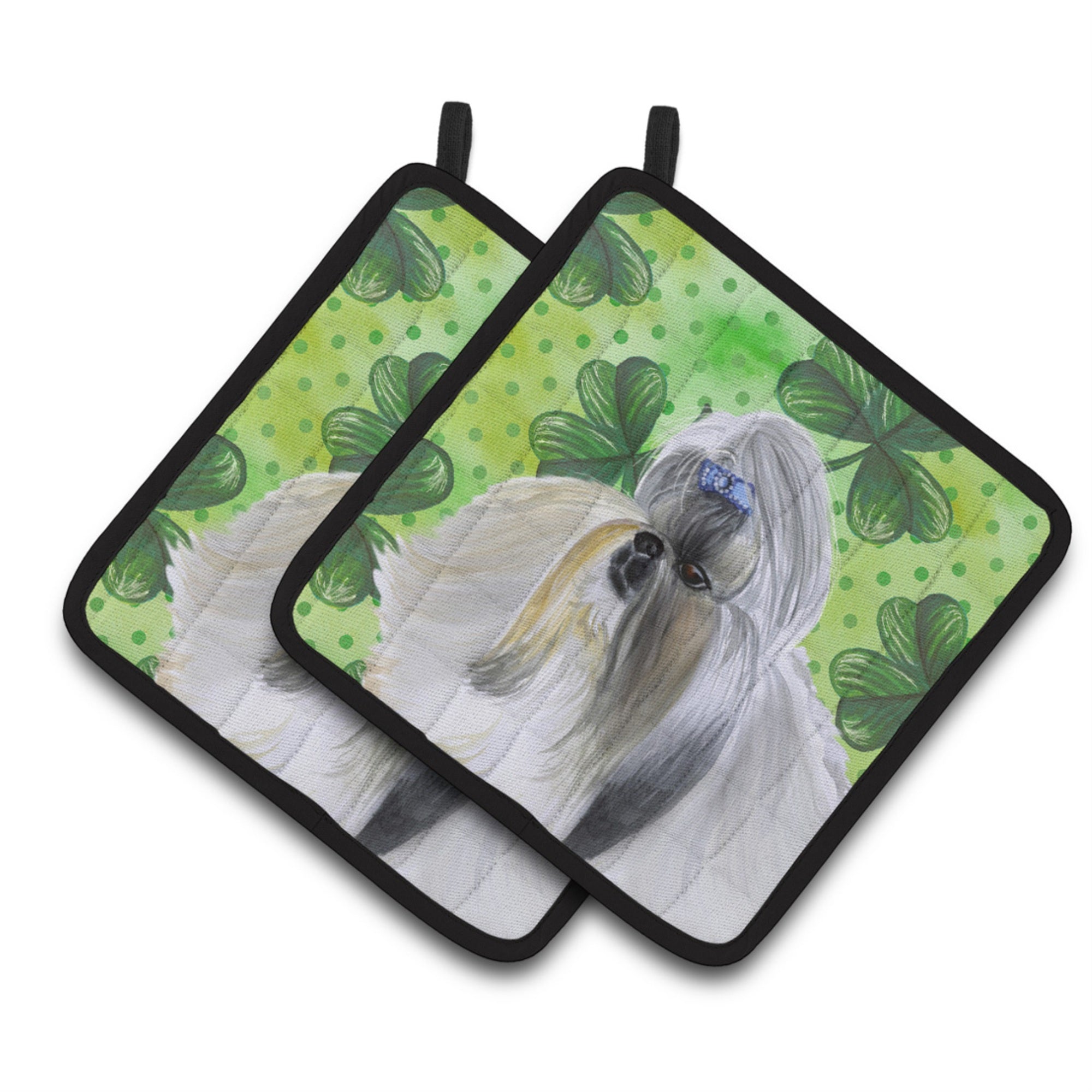 'Caroline'S Treasures Shih Tzu Decorated Pot Holder, 7.5H X 7.5W, St Patrick'S Day''