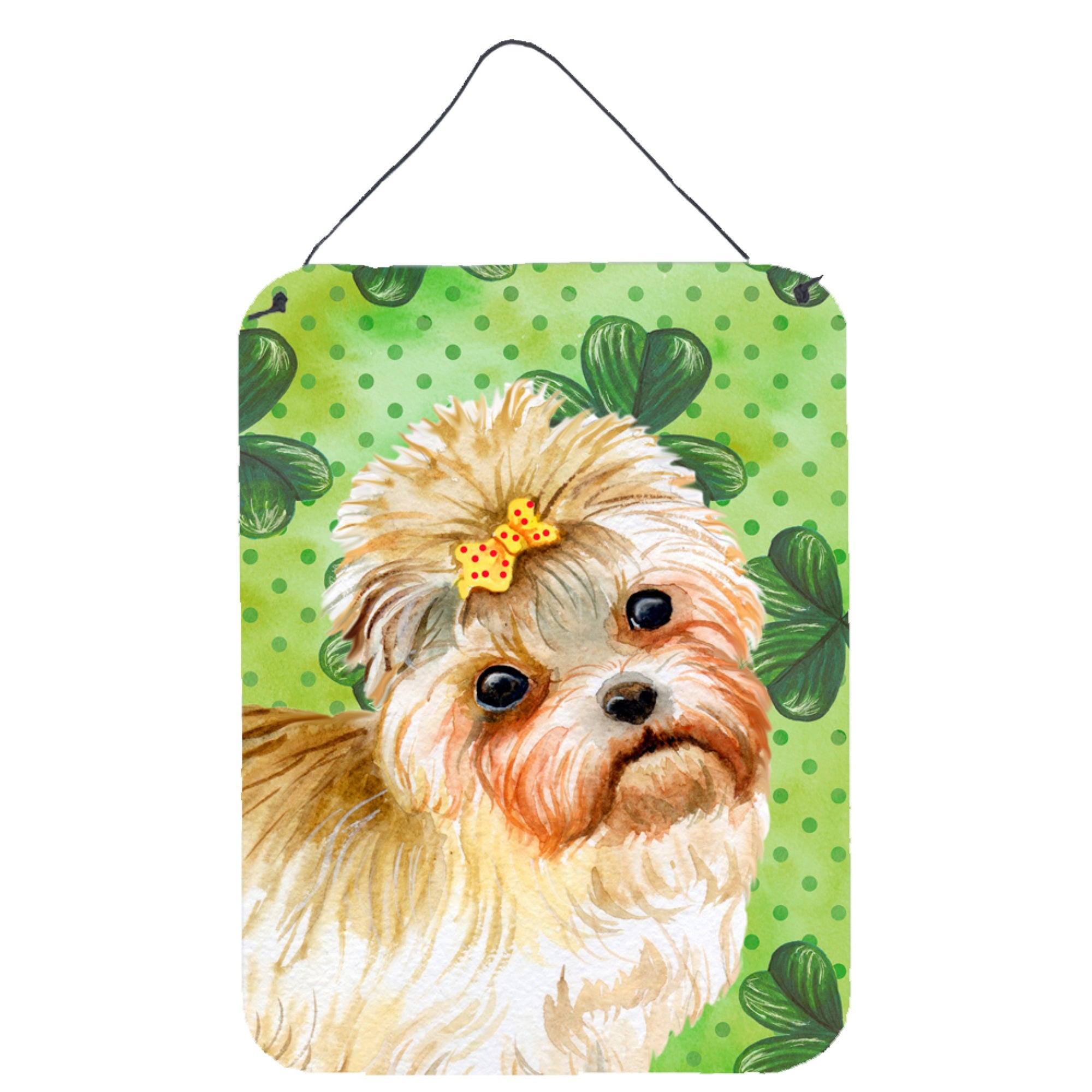 'Caroline'S Treasures Morkie St Patrick'S Metal Print, 16'''' X 12'''', Multicolor''