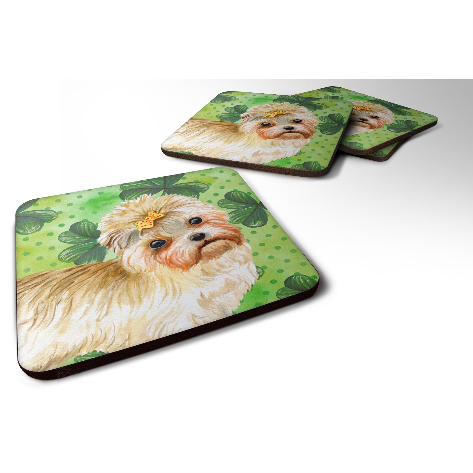 'Caroline'S Treasures Morkie St Patrick'S Decorative Coasters, Multicolor''