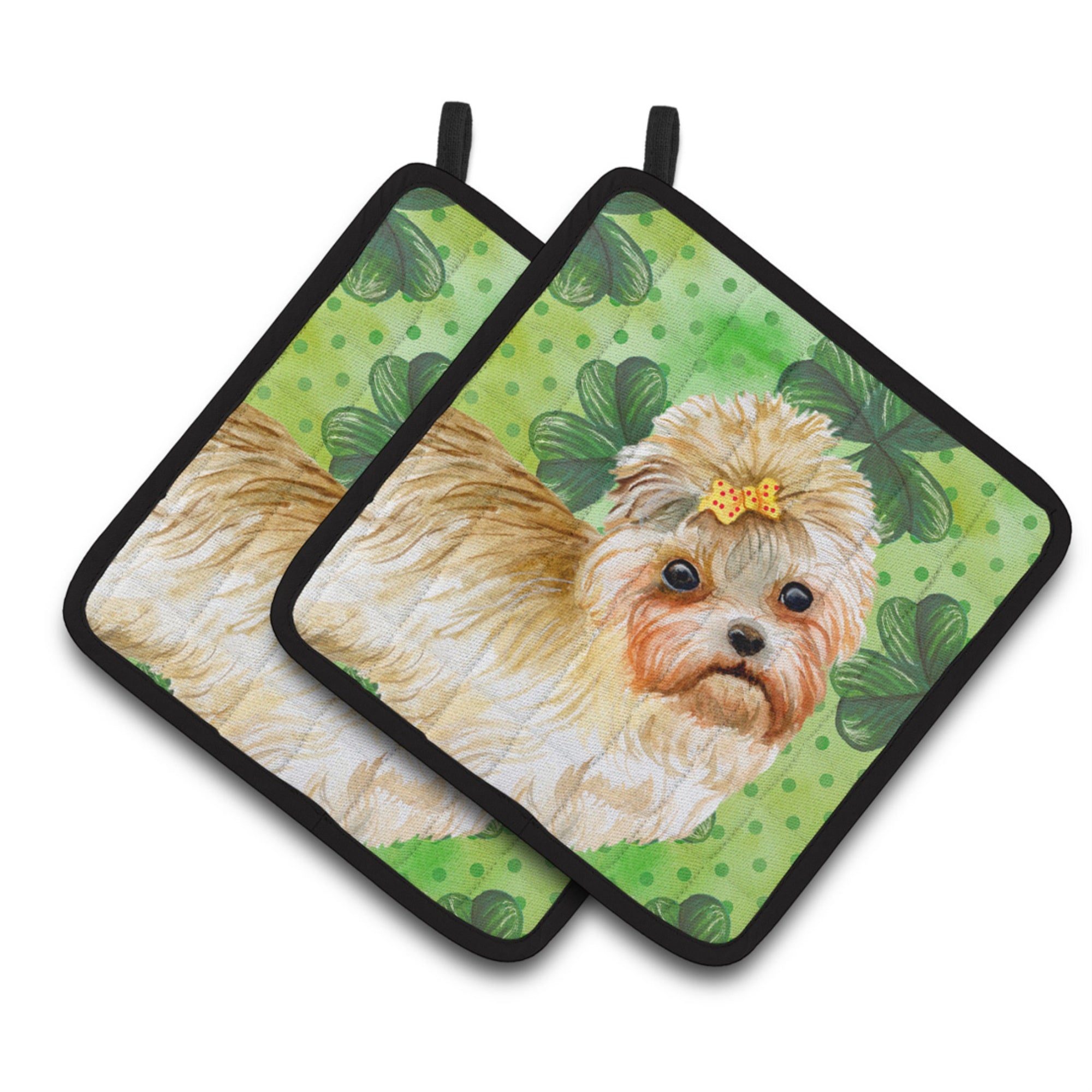 'Caroline'S Treasures Morkie Decorated Pot Holder, 7.5H X 7.5W, St Patrick'S Day''