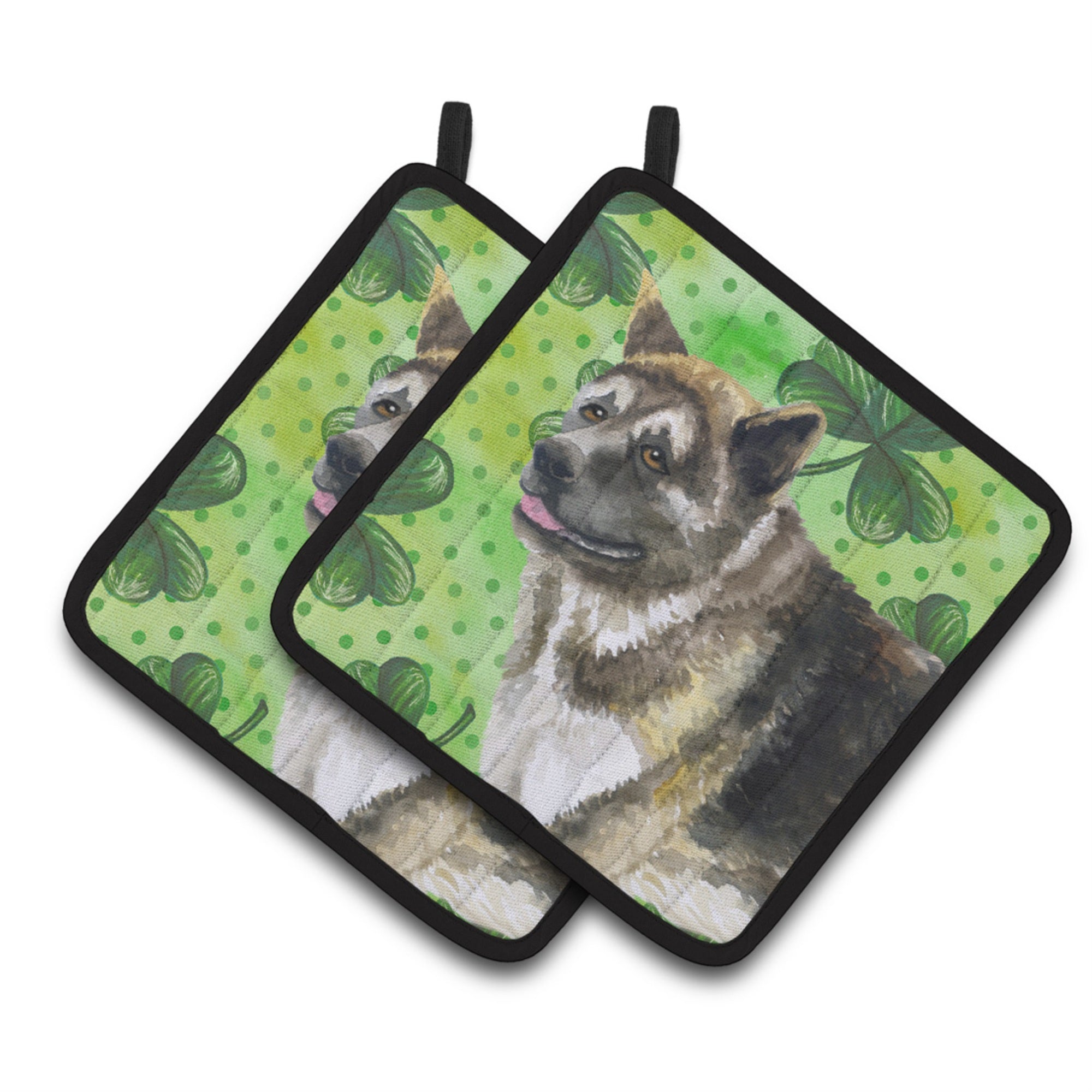'Caroline'S Treasures American Akita Decorated Pot Holder, 7.5H X 7.5W, St Patrick'S Day''