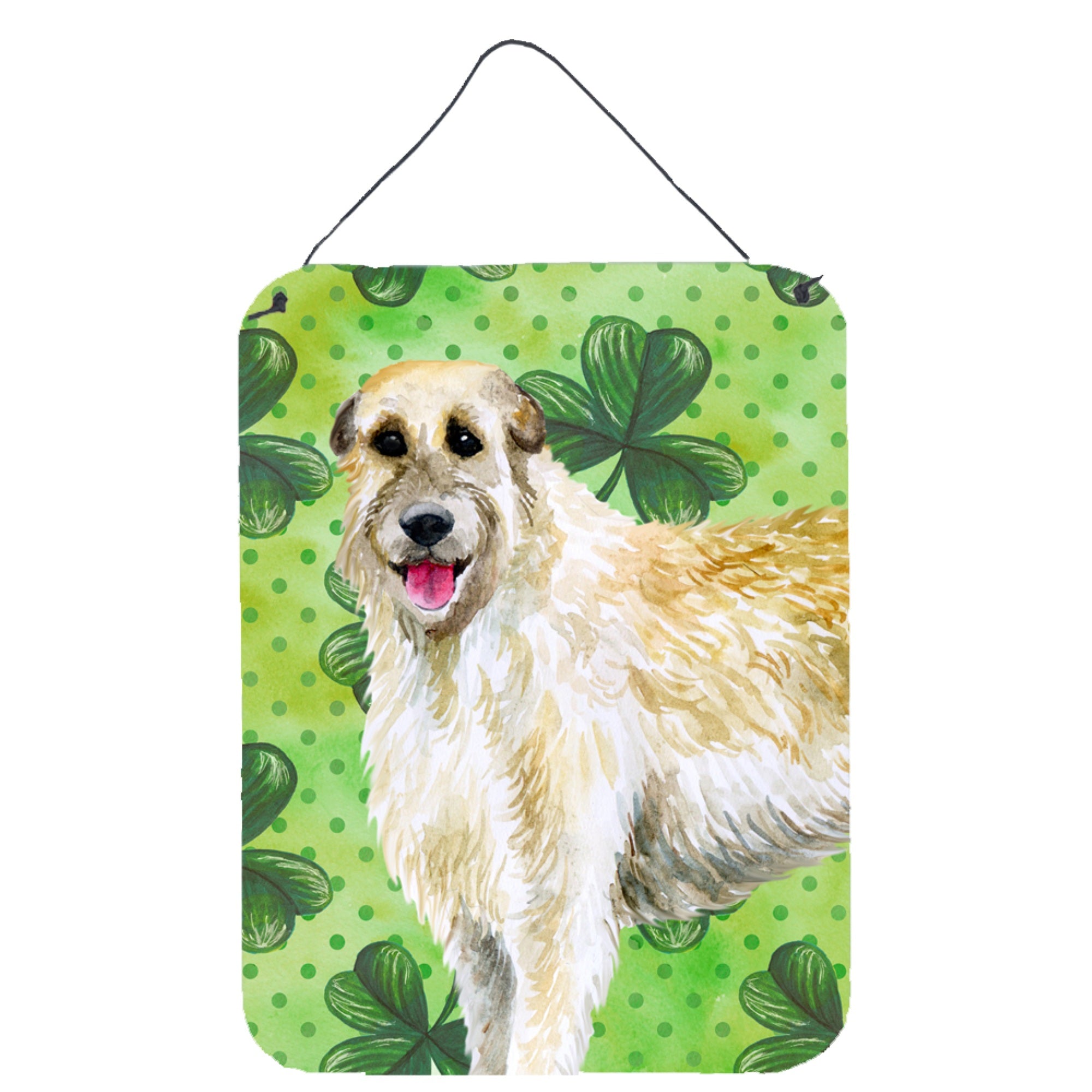 'Caroline'S Treasures Irish Wolfhound St Patrick'S Metal Print, 16'''' X 12'''', Multicolor''