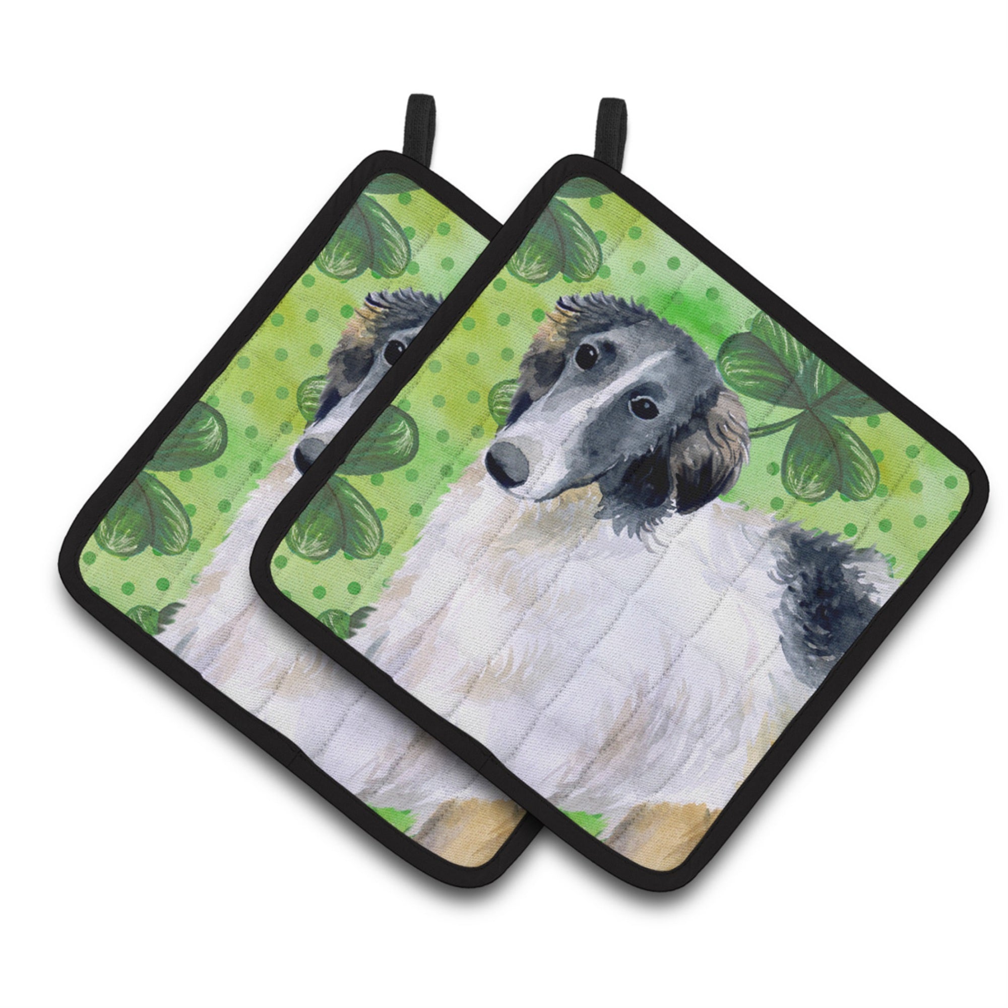 'Caroline'S Treasures Borzoi Decorated Pot Holder, 7.5H X 7.5W, St Patrick'S Day''