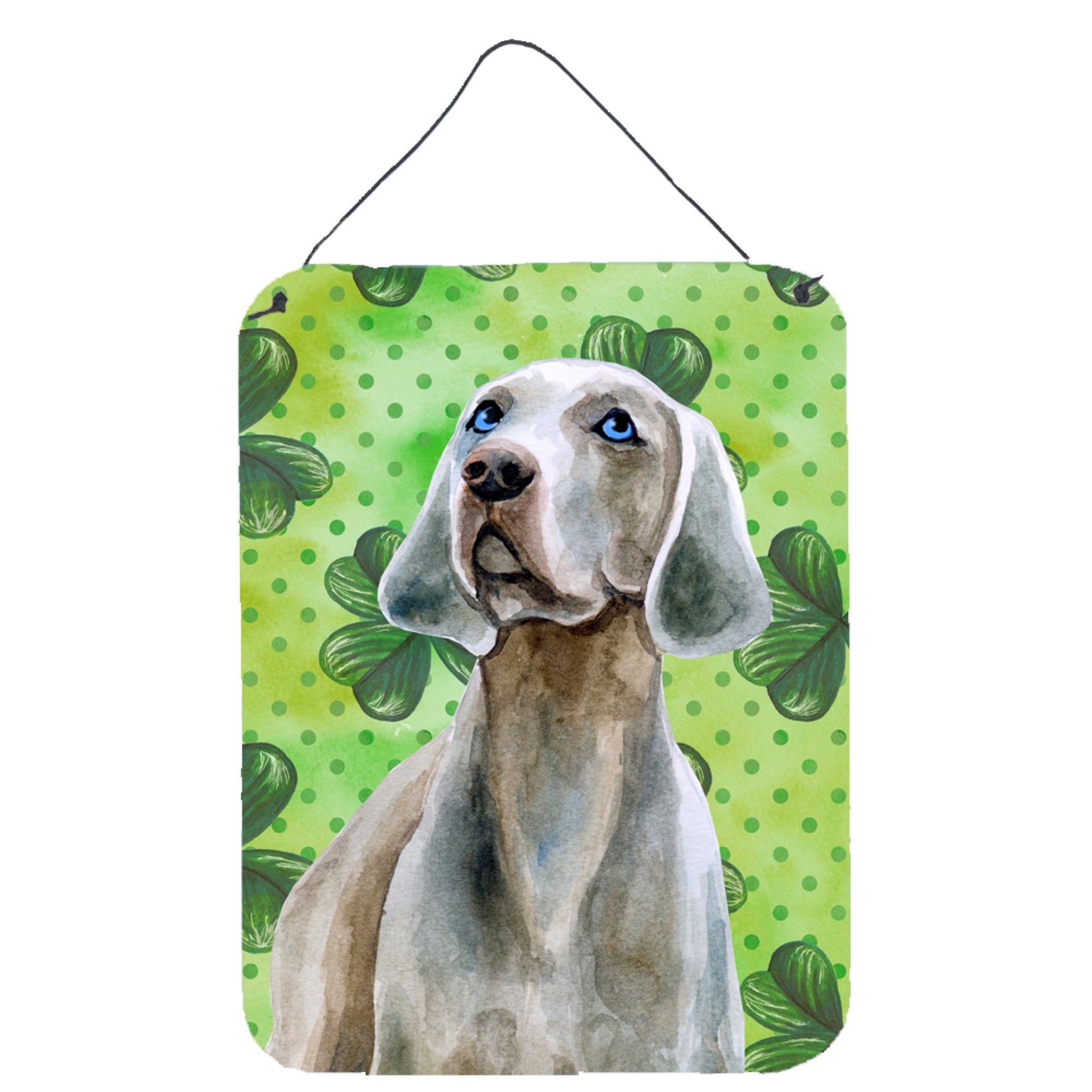 'Caroline'S Treasures Weimaraner St Patrick'S Metal Print, 16'''' X 12'''', Multicolor''