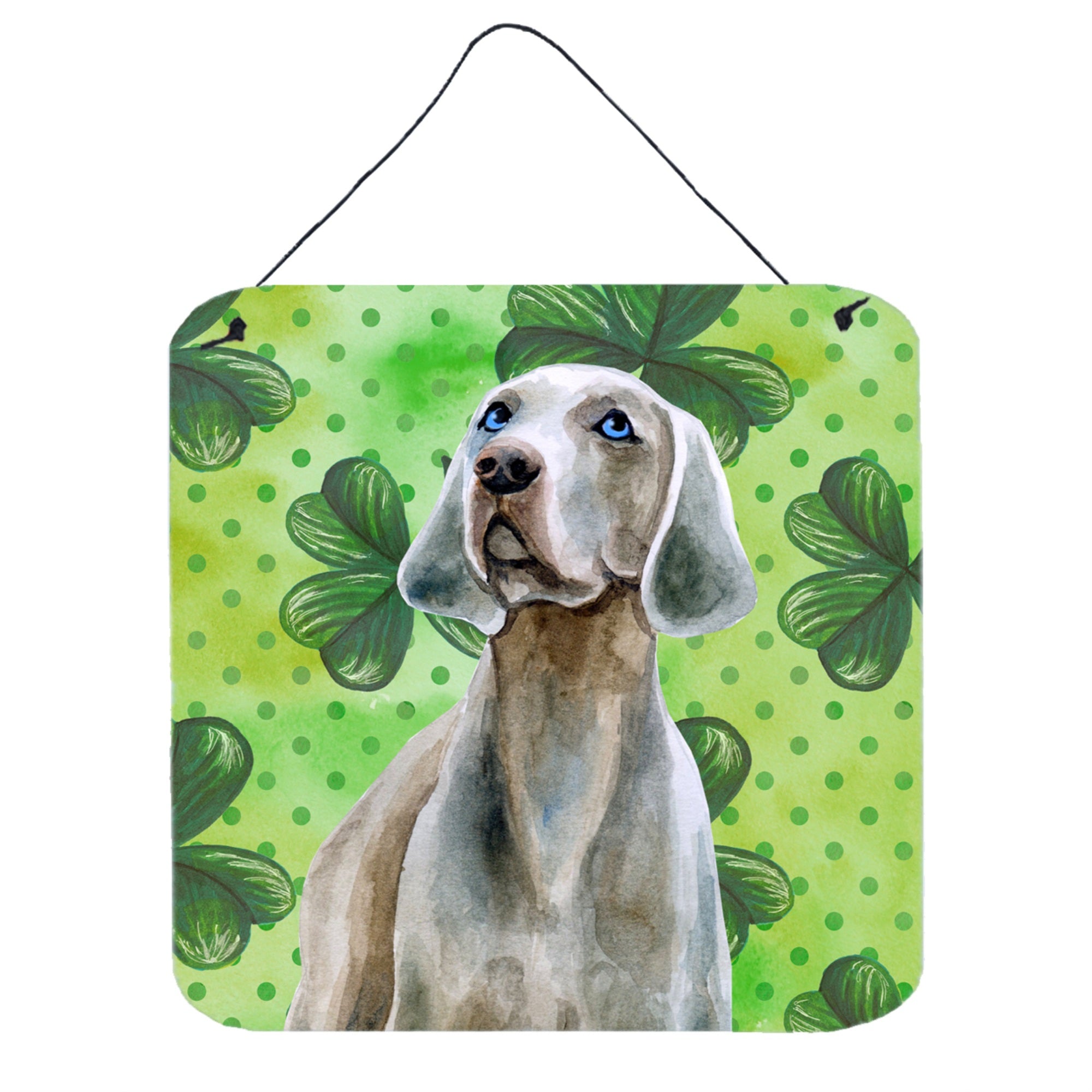 'Caroline'S Treasures Weimaraner Metal Print, 6H X 6W, St Patrick'S Day''