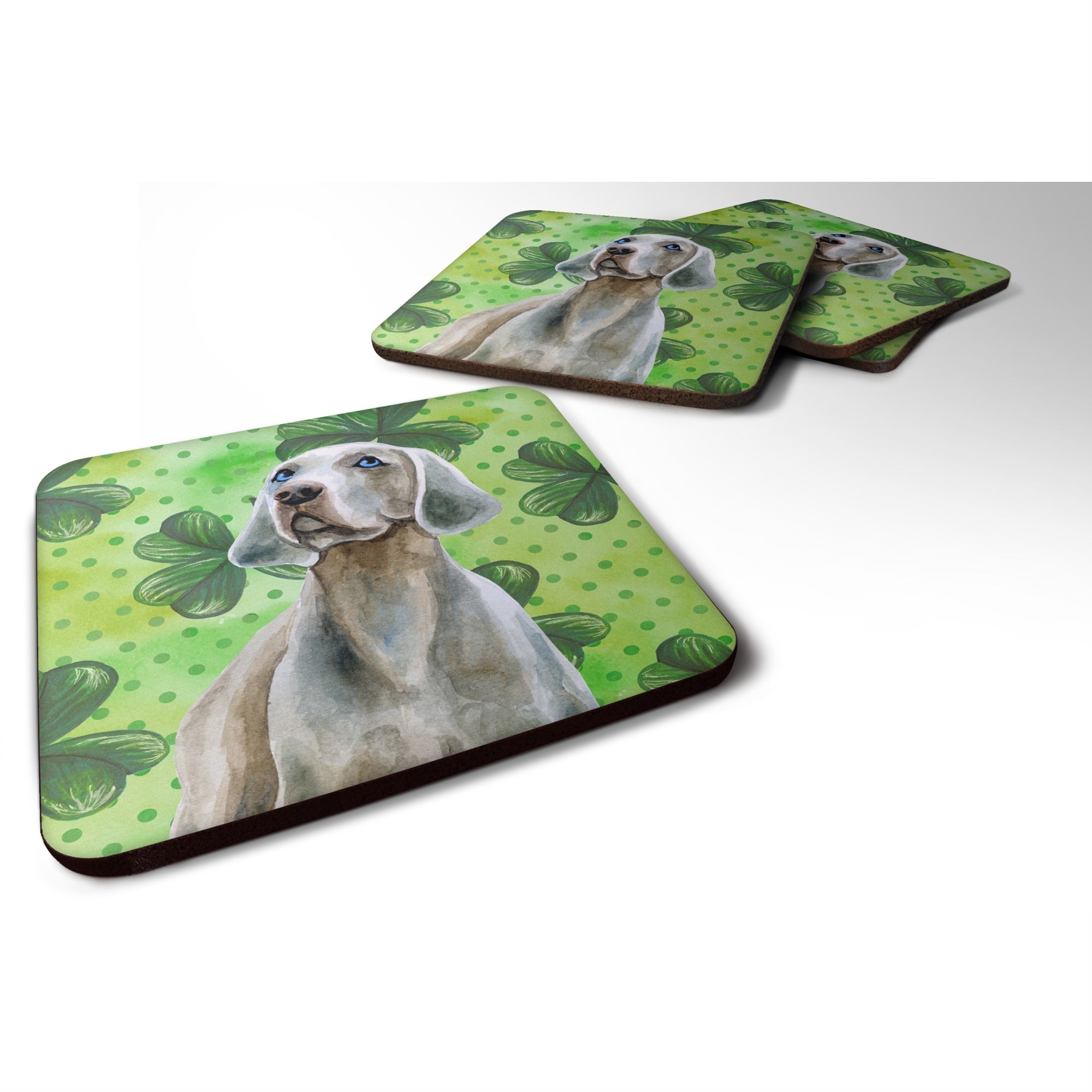 'Caroline'S Treasures Weimaraner St Patrick'S Decorative Coasters, Multicolor''