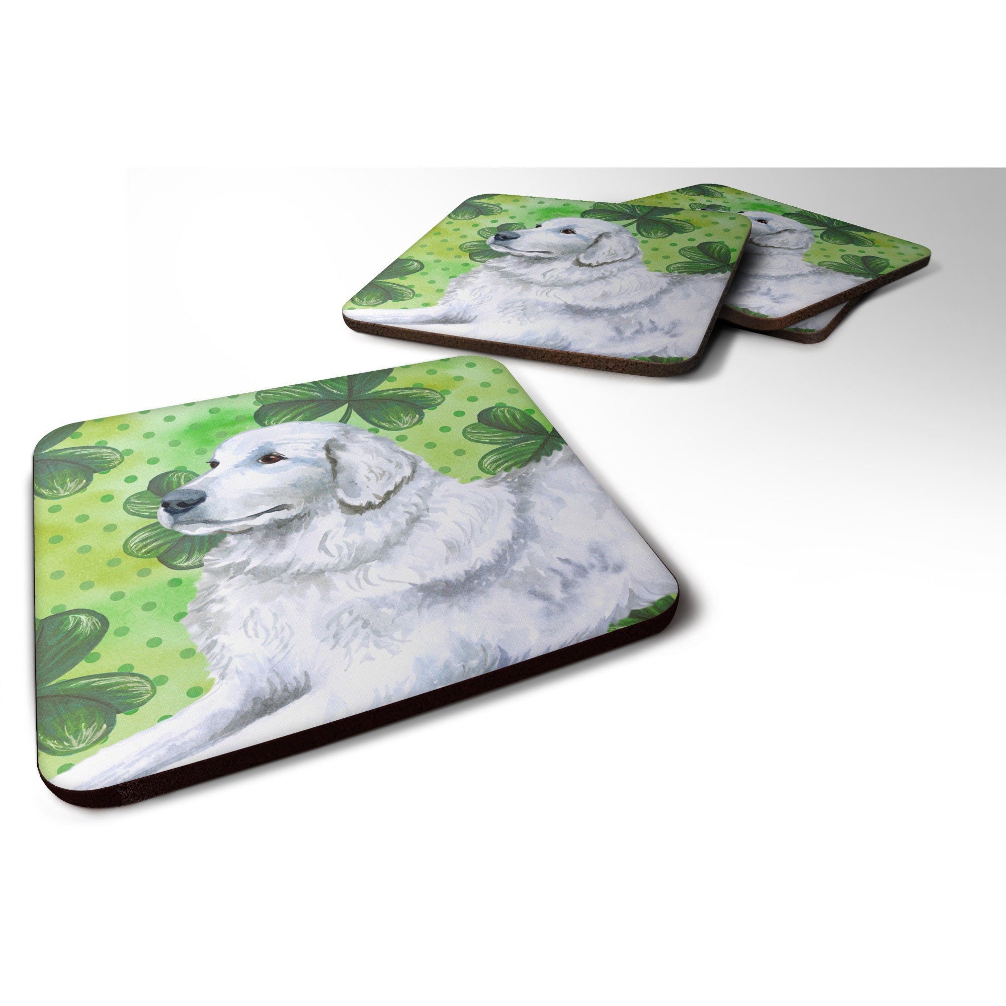 'Caroline'S Treasures Maremma Sheepdog St Patrick'S Decorative Coasters, Multicolor''