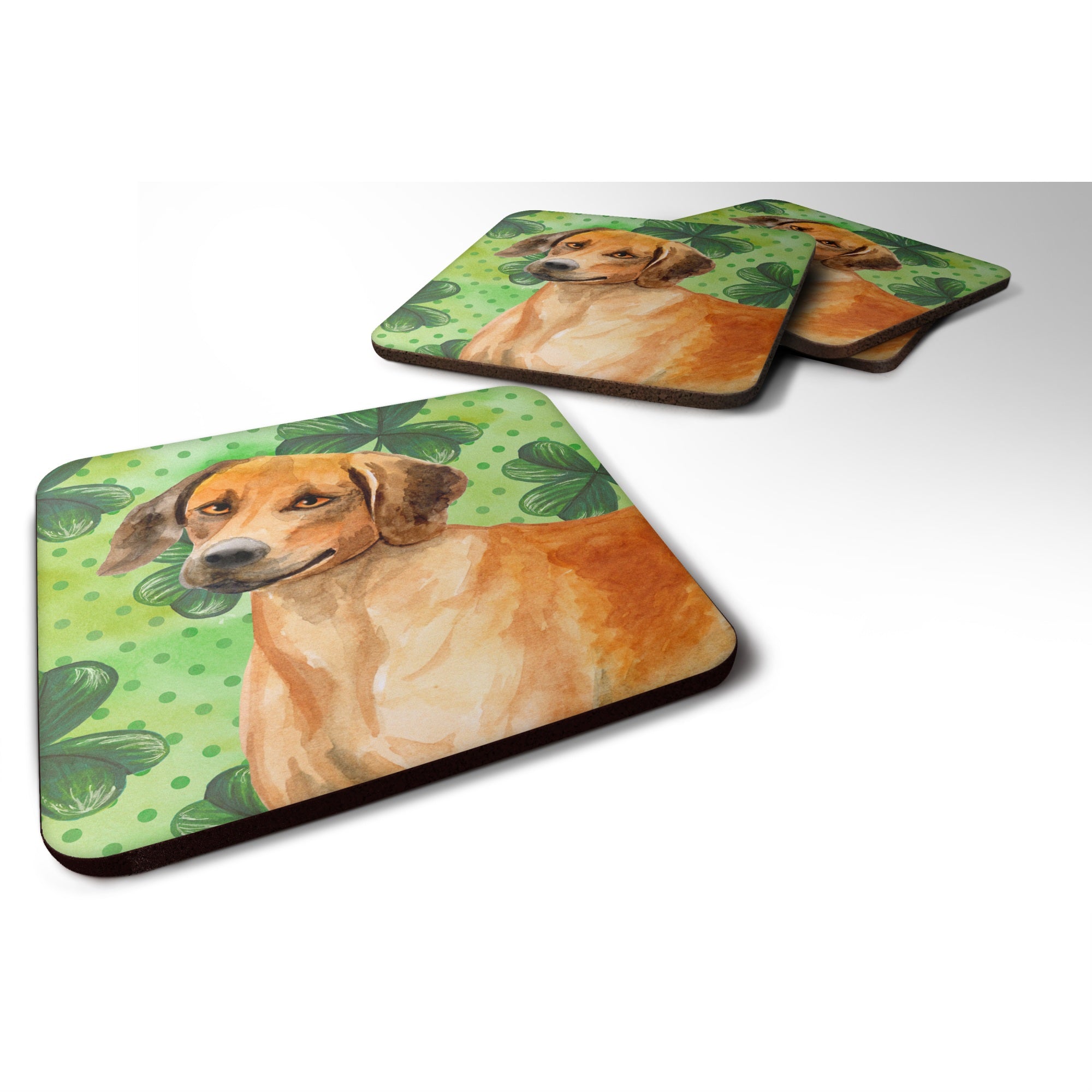 'Caroline'S Treasures Rhodesian Ridgeback St Patrick'S Decorative Coasters, Multicolor''