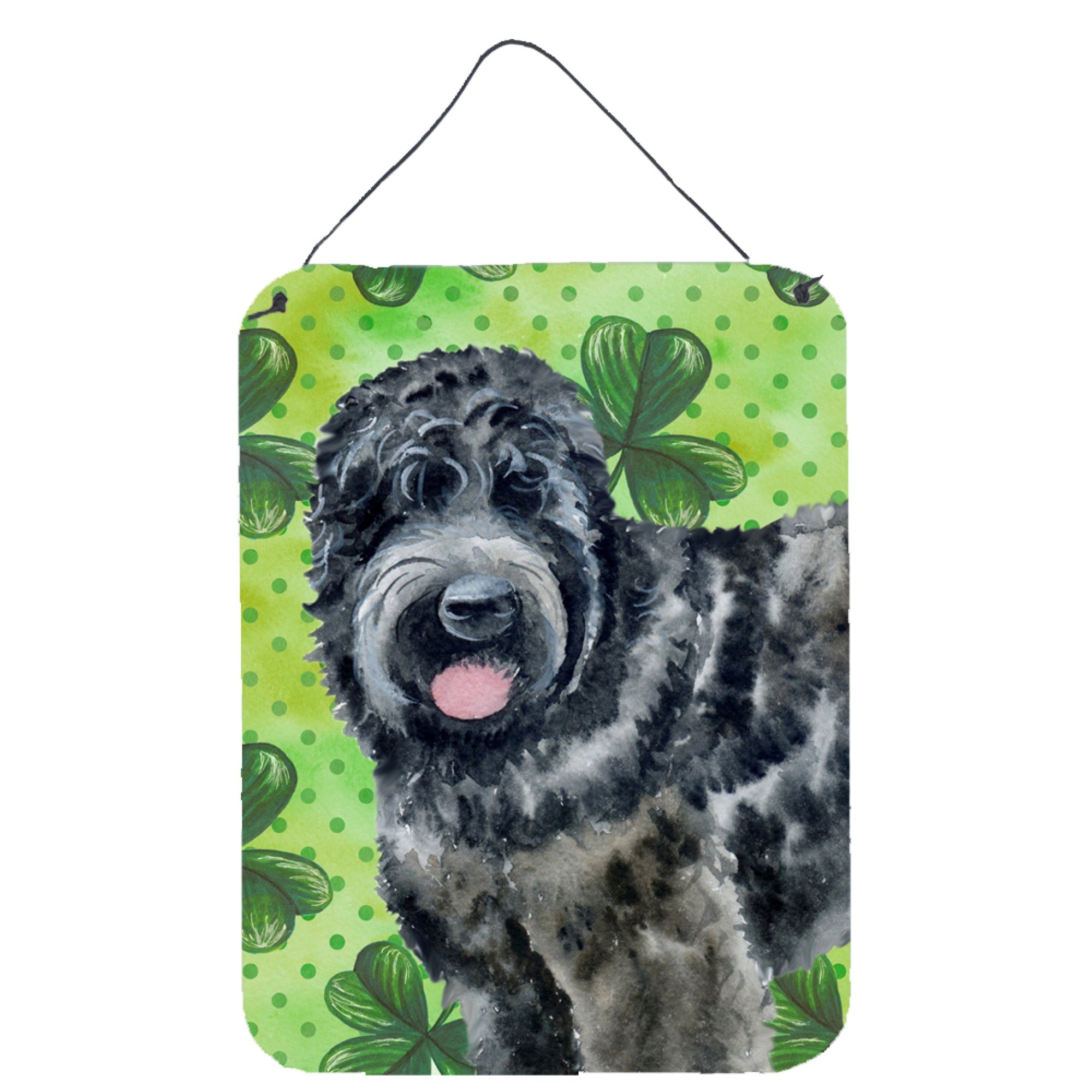 'Caroline'S Treasures Black Russian Terrier St Patrick'S Metal Print, 16'''' X 12'''', Multicolor''