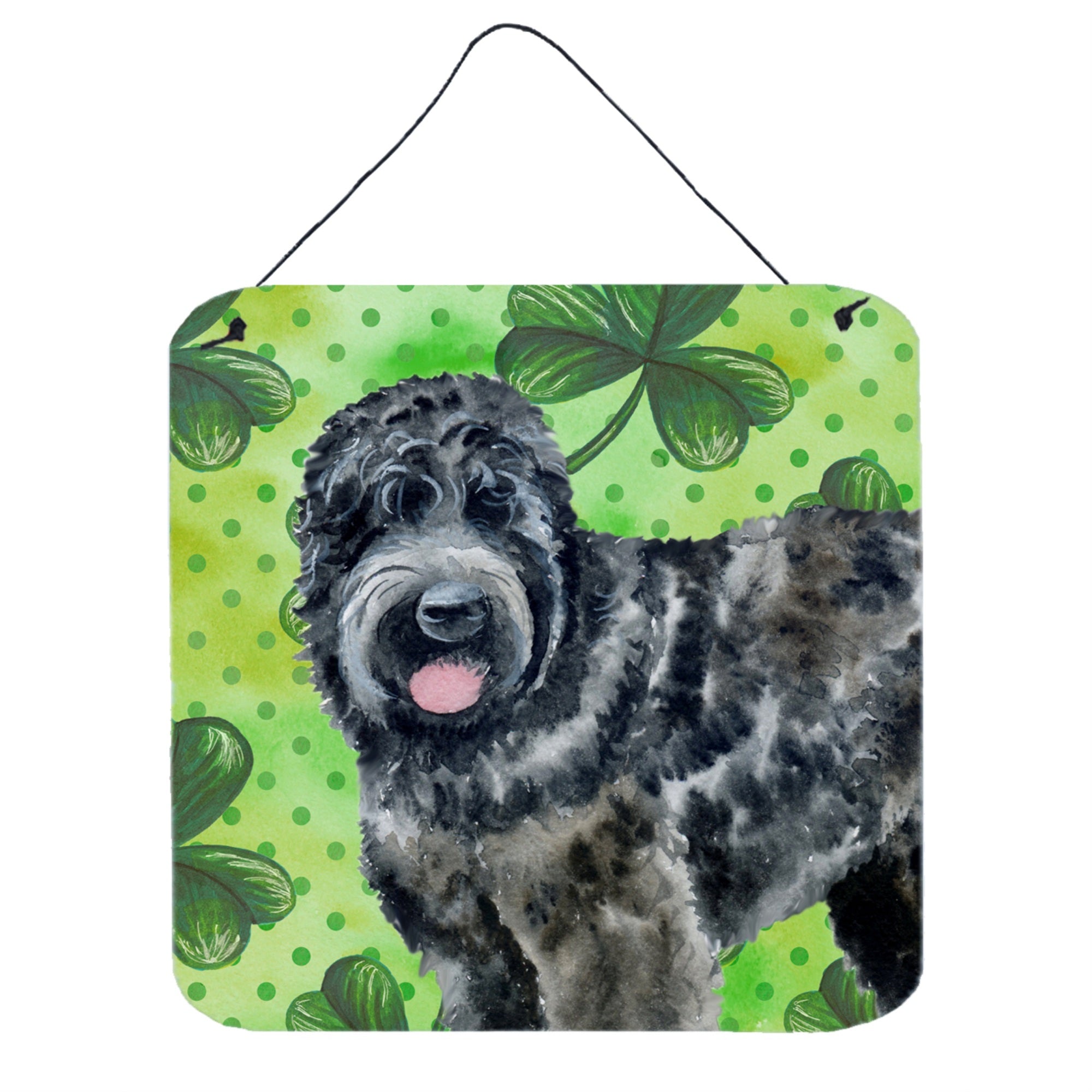 'Caroline'S Treasures Black Russian Terrier Metal Print, 6H X 6W, St Patrick'S Day''