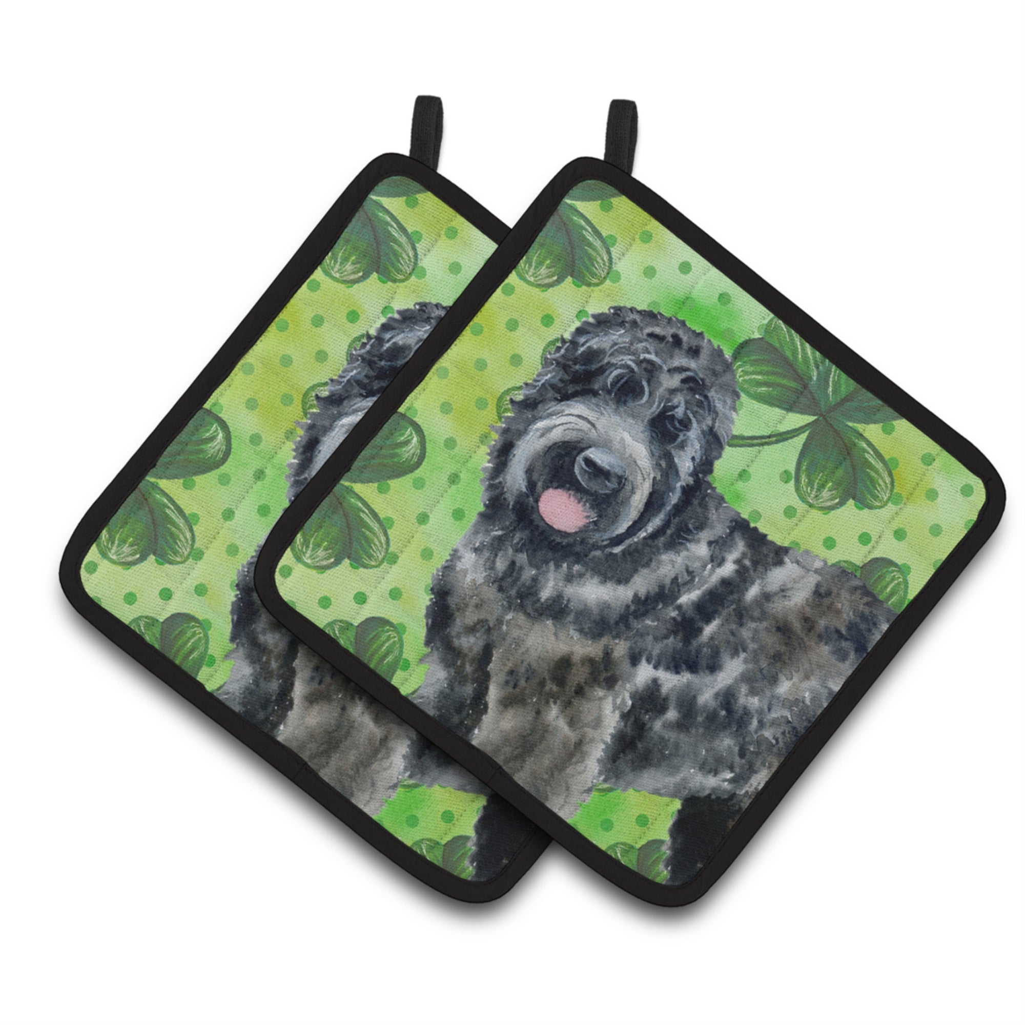 'Caroline'S Treasures Black Russian Terrier Decorated Pot Holder, 7.5H X 7.5W, St Patrick'S Day''