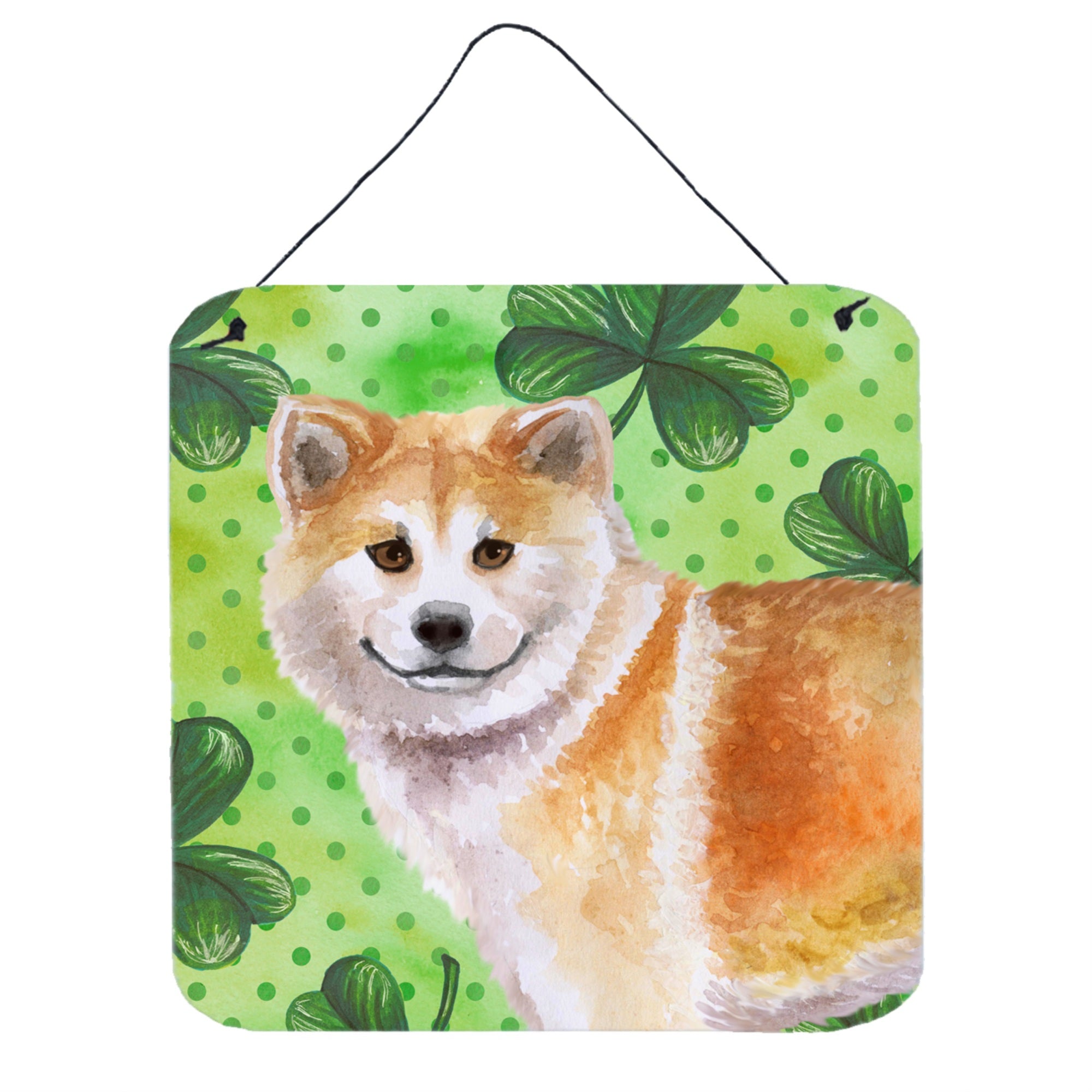 'Caroline'S Treasures Shiba Inu Metal Print, 6H X 6W, St Patrick'S Day''