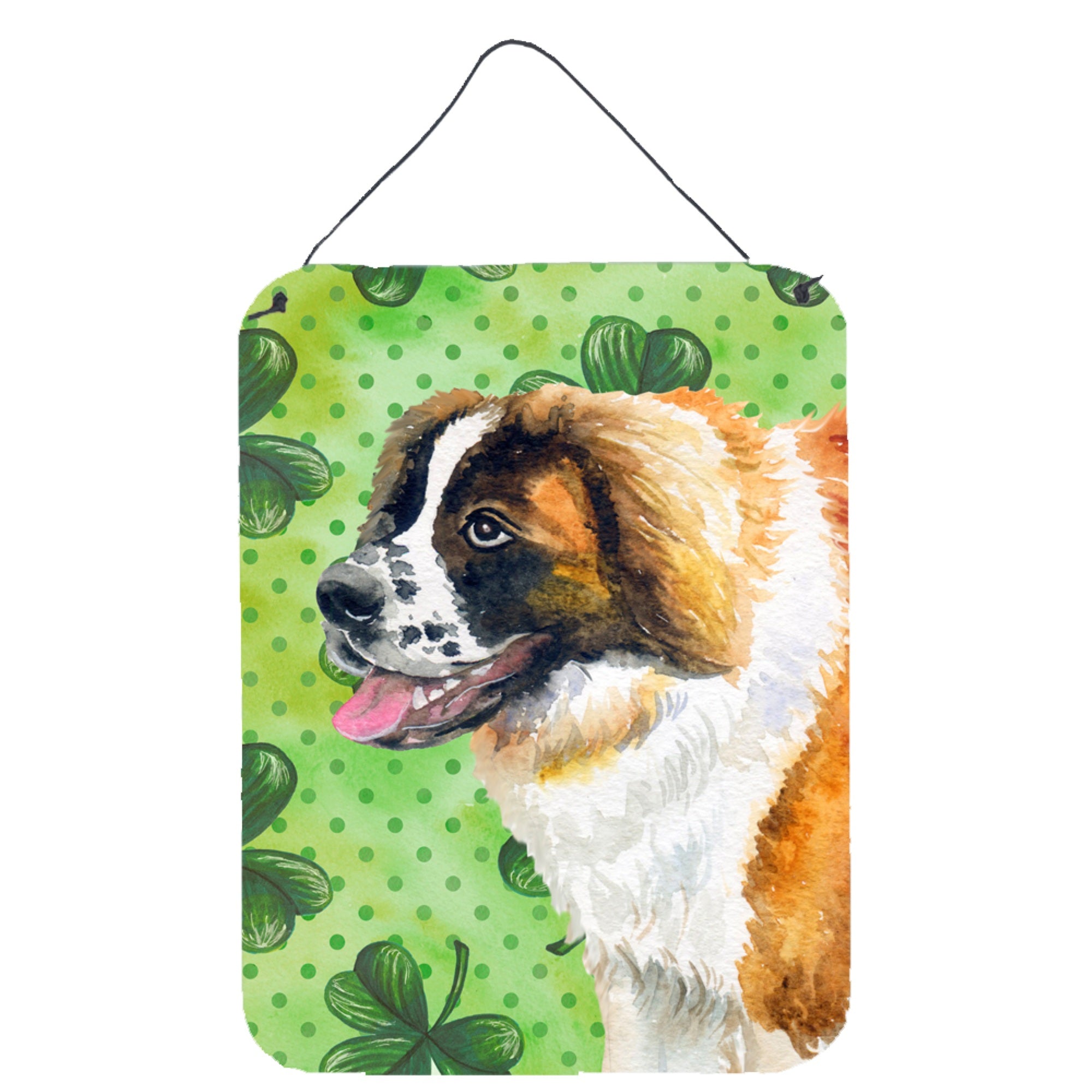 'Caroline'S Treasures Saint Bernard St Patrick'S Metal Print, 16'''' X 12'''', Multicolor''