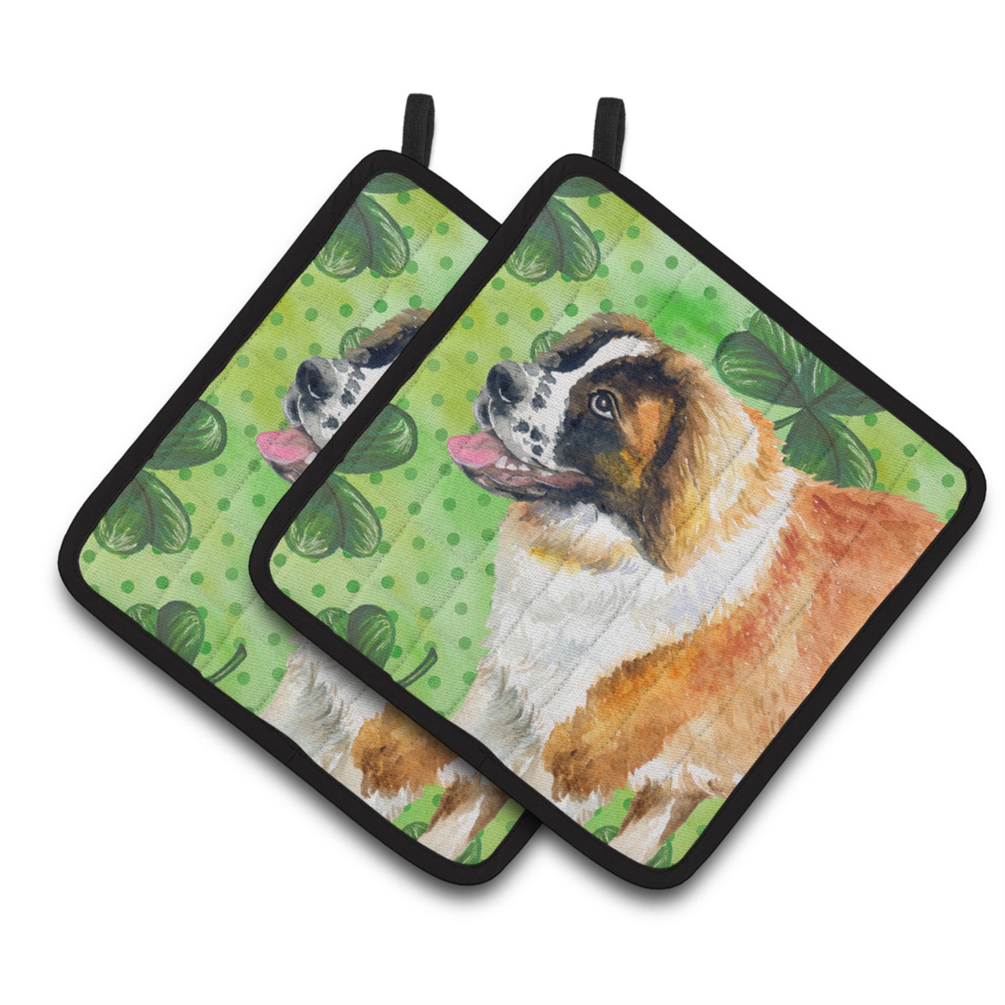 'Caroline'S Treasures Saint Bernard Decorated Pot Holder, 7.5H X 7.5W, St Patrick'S Day''