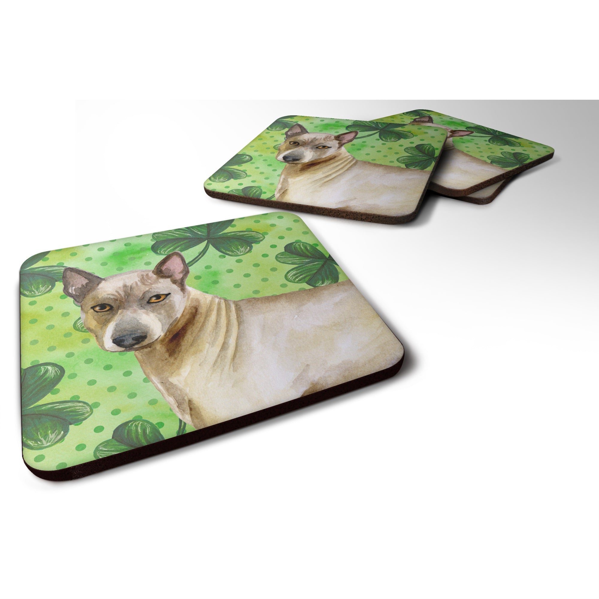 'Caroline'S Treasures Thai Ridgeback St Patrick'S Decorative Coasters, Multicolor''