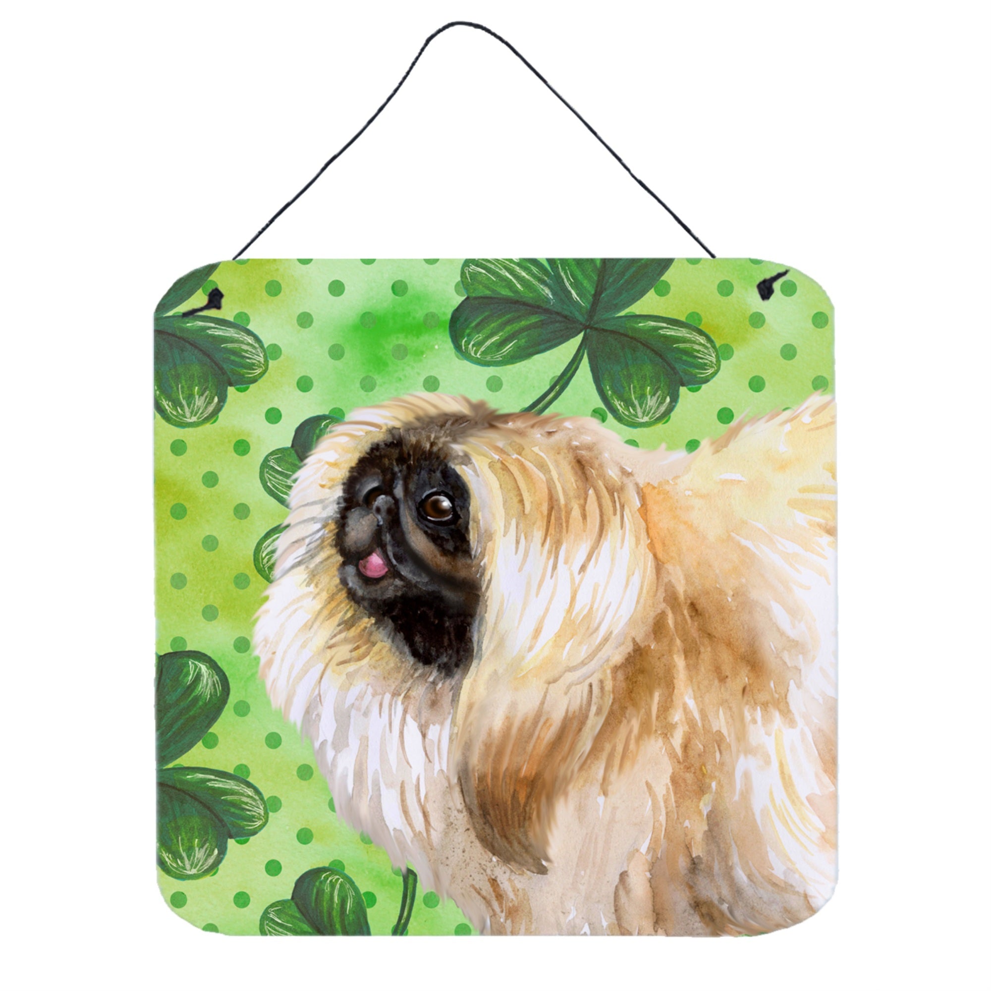 'Caroline'S Treasures Pekingese Metal Print, 6H X 6W, St Patrick'S Day''