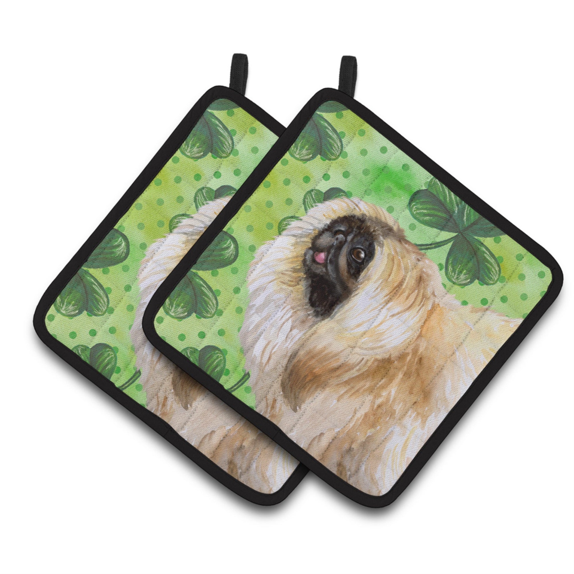 'Caroline'S Treasures Pekingese Decorated Pot Holder, 7.5H X 7.5W, St Patrick'S Day''