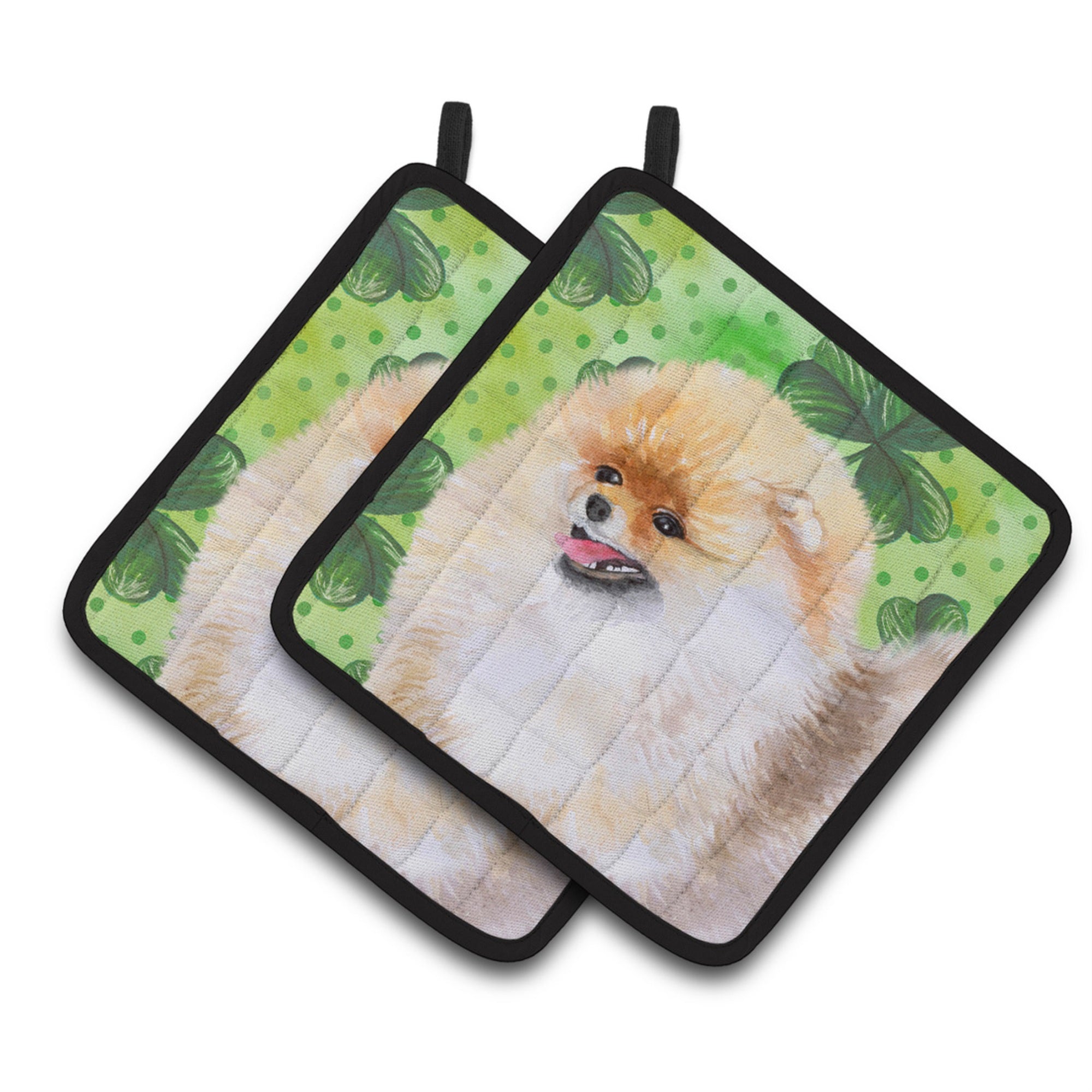 'Caroline'S Treasures Pomeranian Decorated Pot Holder, 7.5H X 7.5W, St Patrick'S Day''