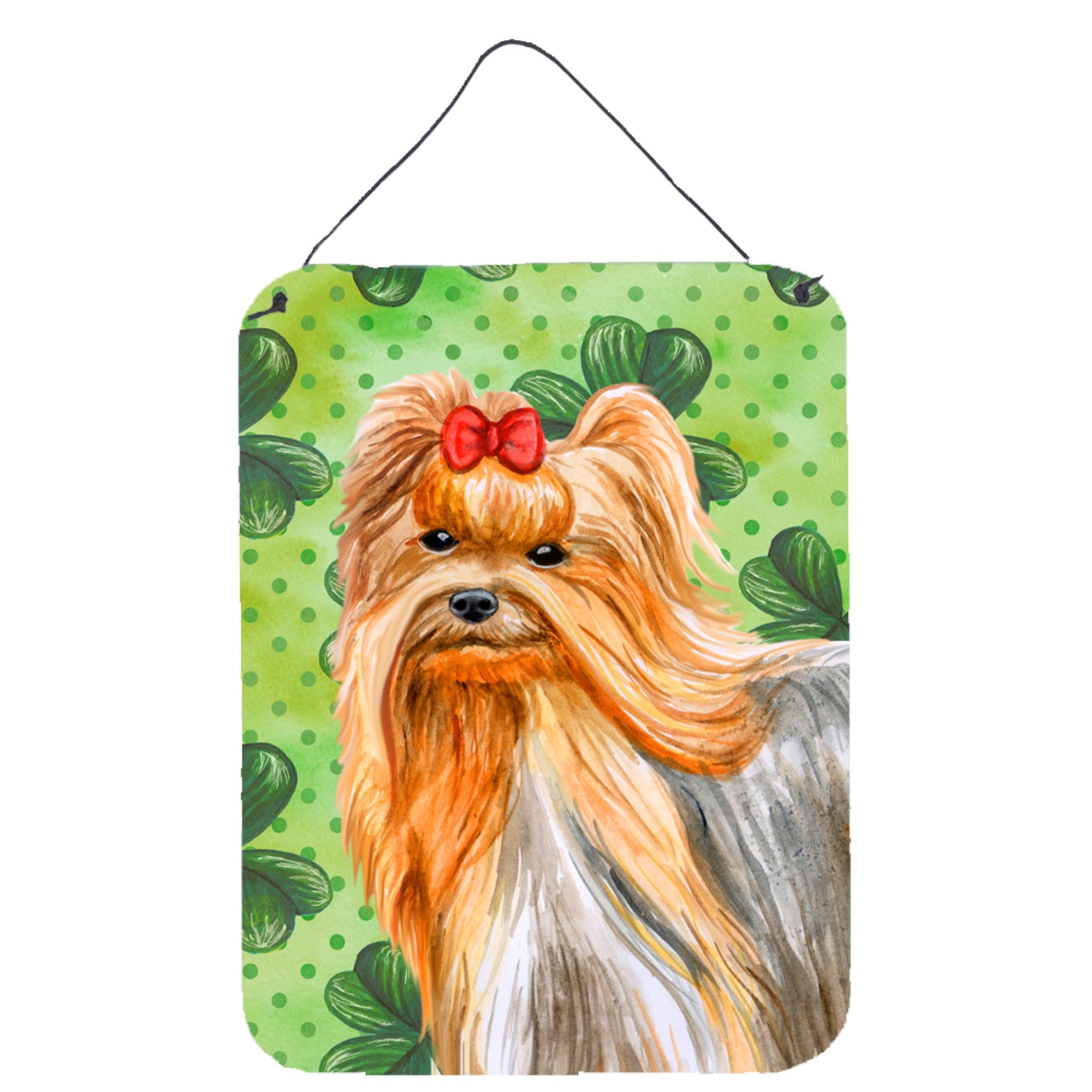 'Caroline'S Treasures Yorkshire Terrier St Patrick'S Metal Print, 16'''' X 12'''', Multicolor''