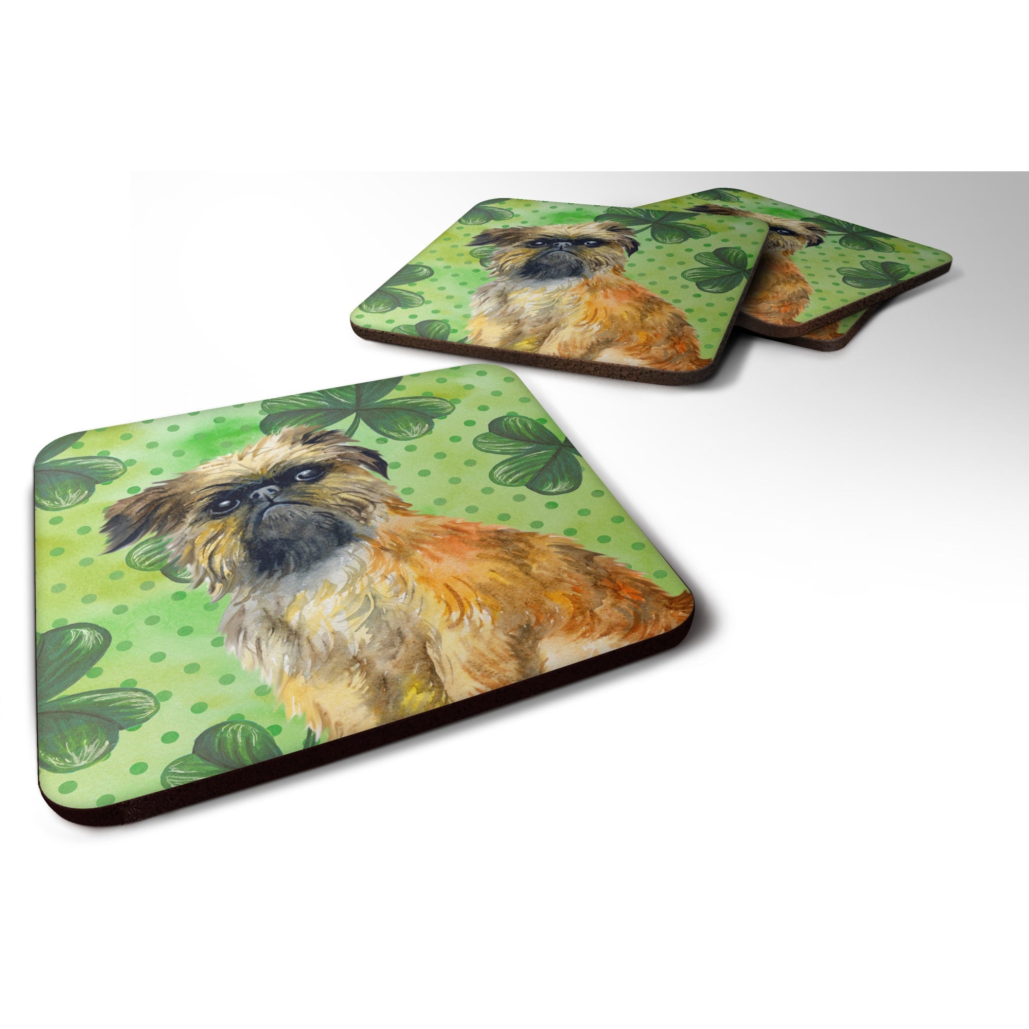 'Caroline'S Treasures Brussels Griffon St Patrick'S Decorative Coasters, Multicolor''