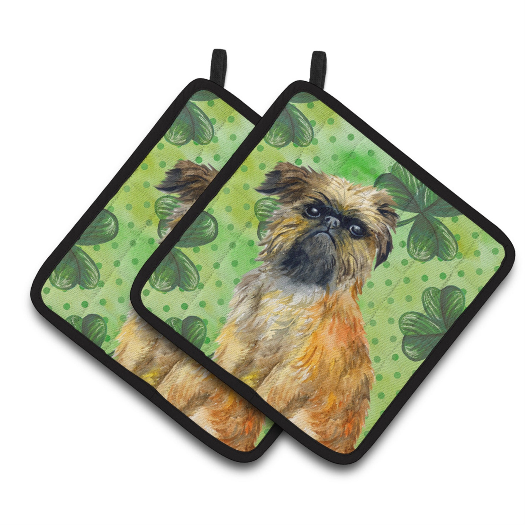 'Caroline'S Treasures Brussels Griffon Decorated Pot Holder, 7.5H X 7.5W, St Patrick'S Day''