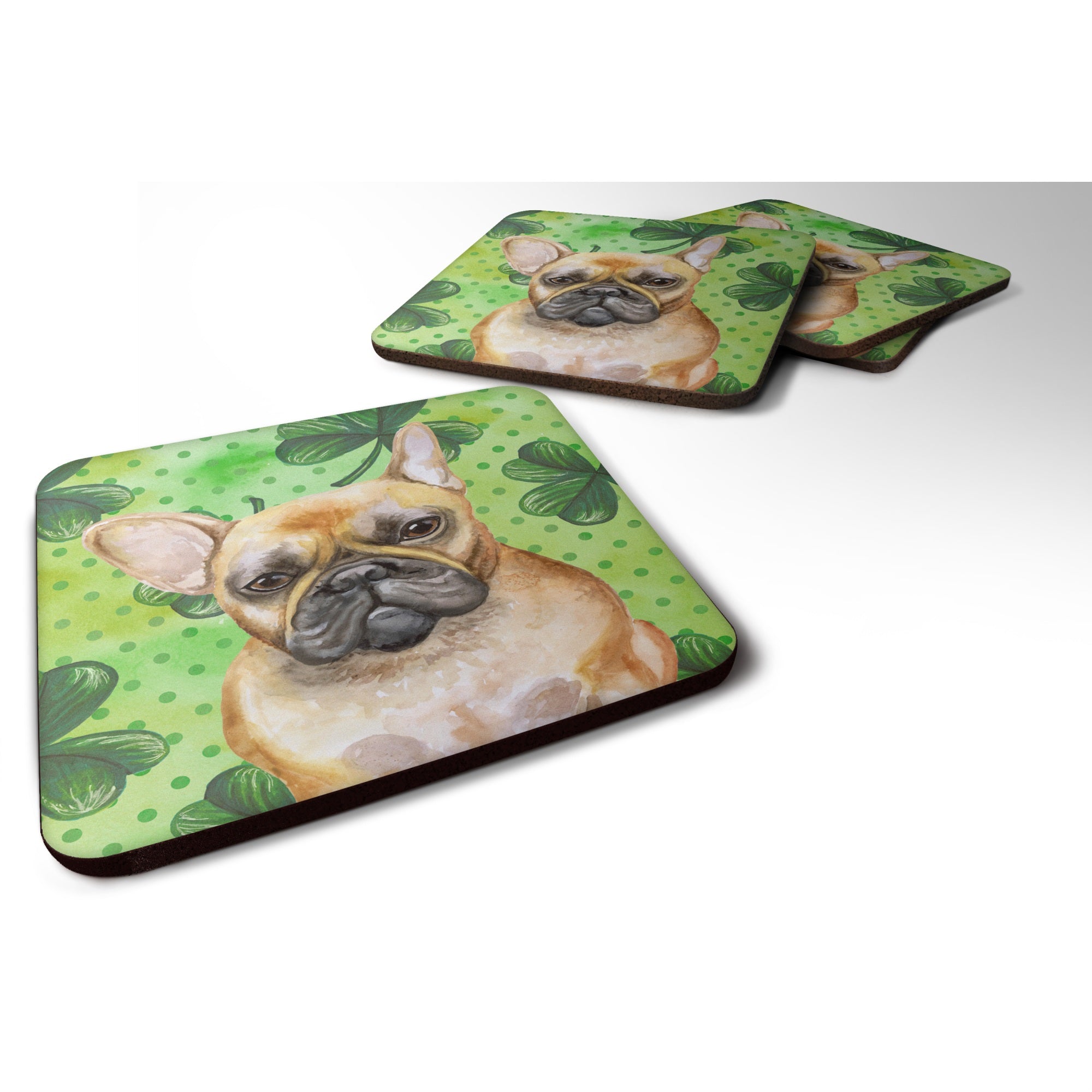 'Caroline'S Treasures French Bulldog St Patrick'S Decorative Coasters, Multicolor''