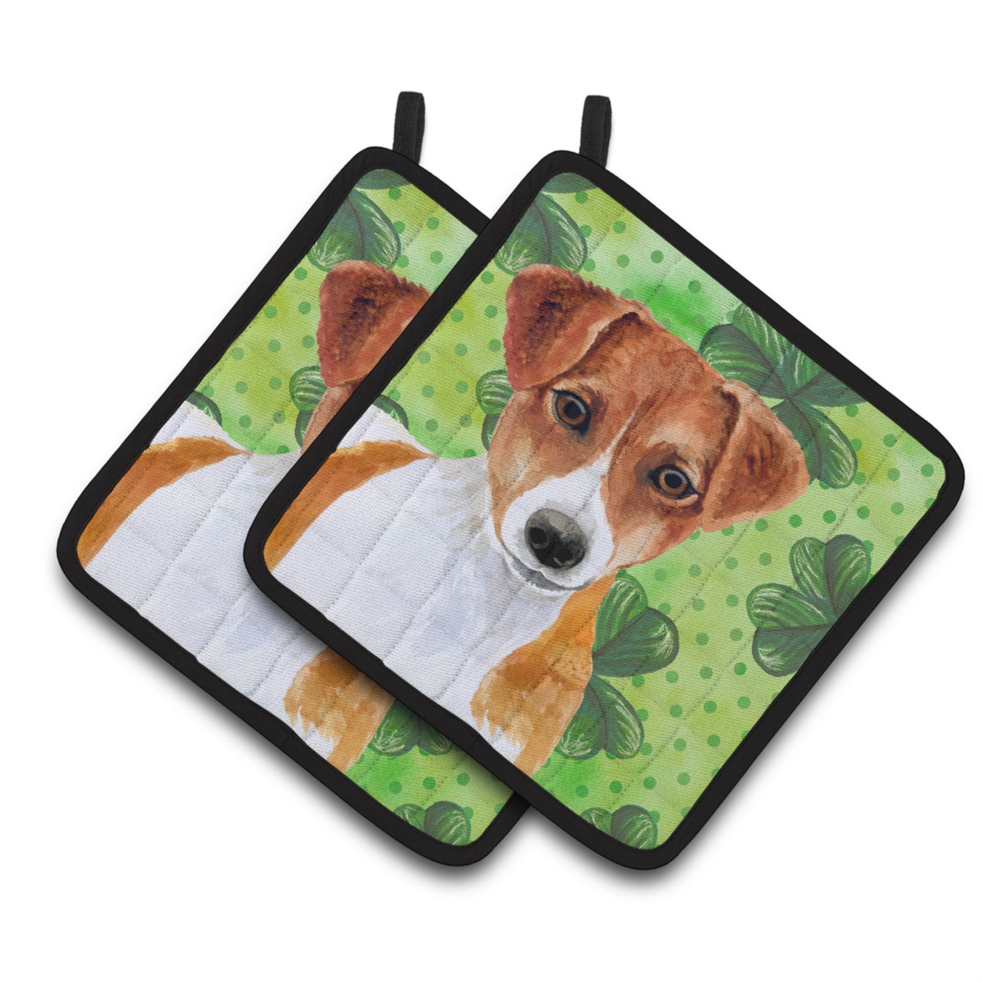 'Caroline'S Treasures Jack Russell Terrier Decorated Pot Holder, 7.5H X 7.5W, St Patrick'S Day''