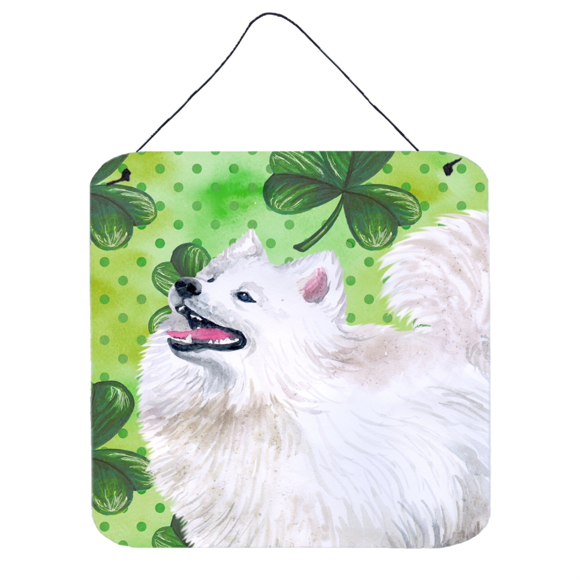'Caroline'S Treasures Samoyed Metal Print, 6H X 6W, St Patrick'S Day''