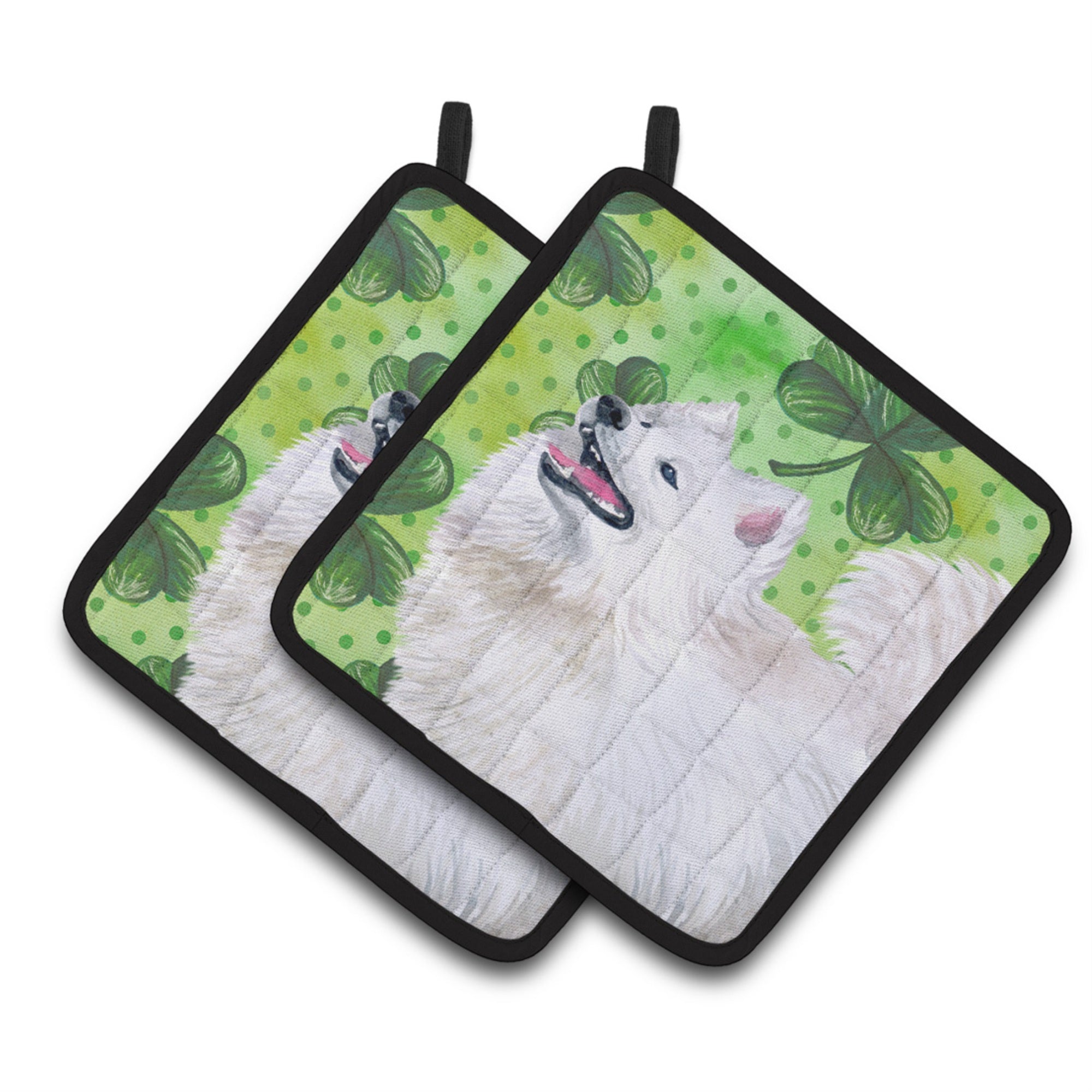 'Caroline'S Treasures Samoyed Decorated Pot Holder, 7.5H X 7.5W, St Patrick'S Day''
