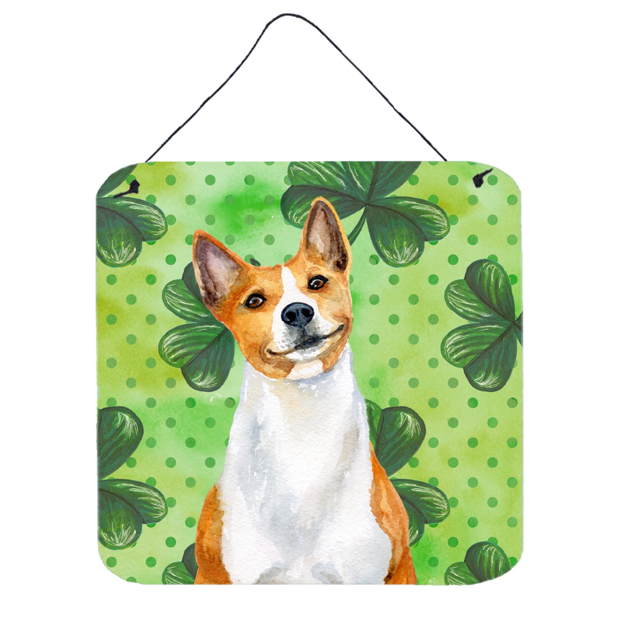 'Caroline'S Treasures Basenji Metal Print, 6H X 6W, St Patrick'S Day''