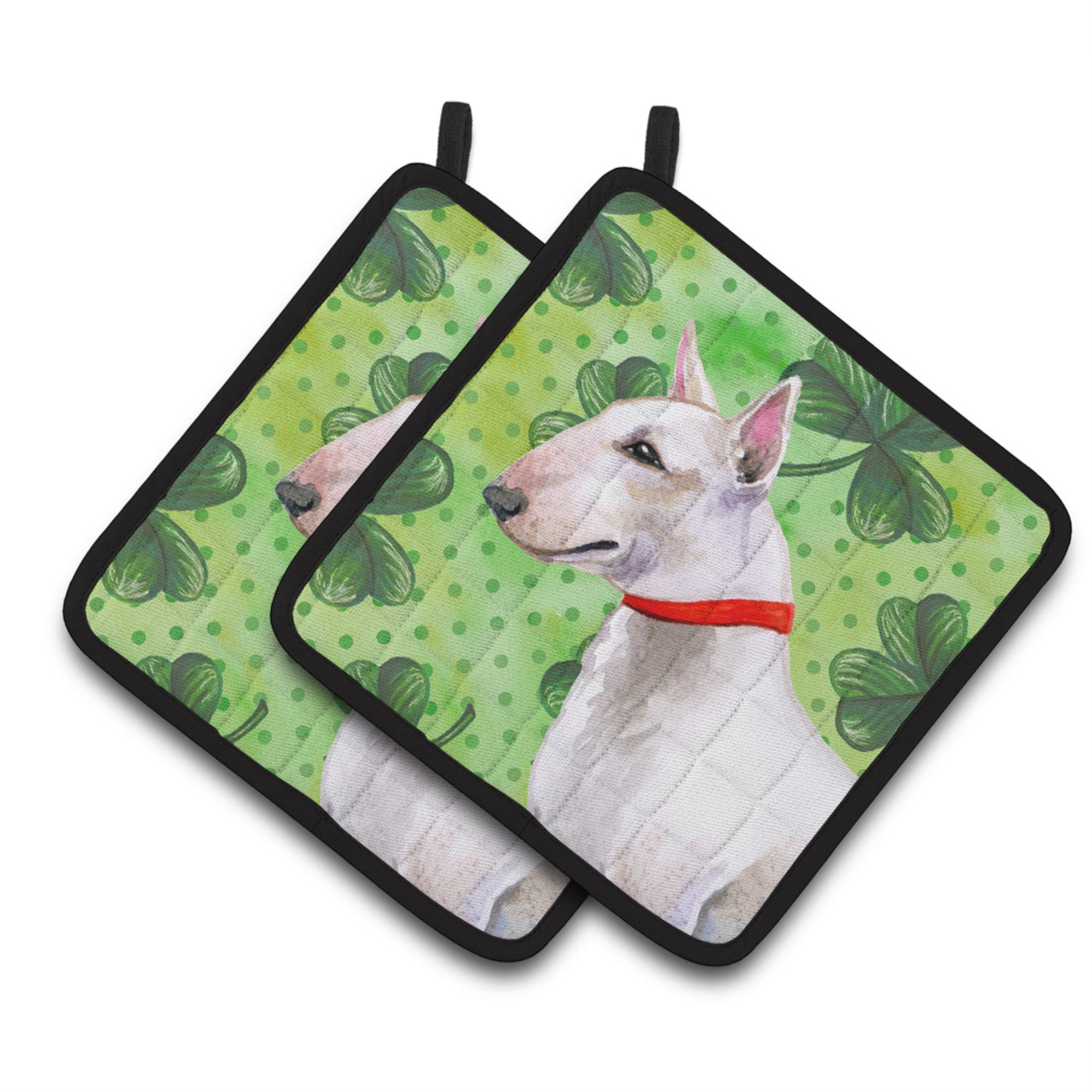 'Caroline'S Treasures Bull Terrier Decorated Pot Holder, 7.5H X 7.5W, St Patrick'S Day''