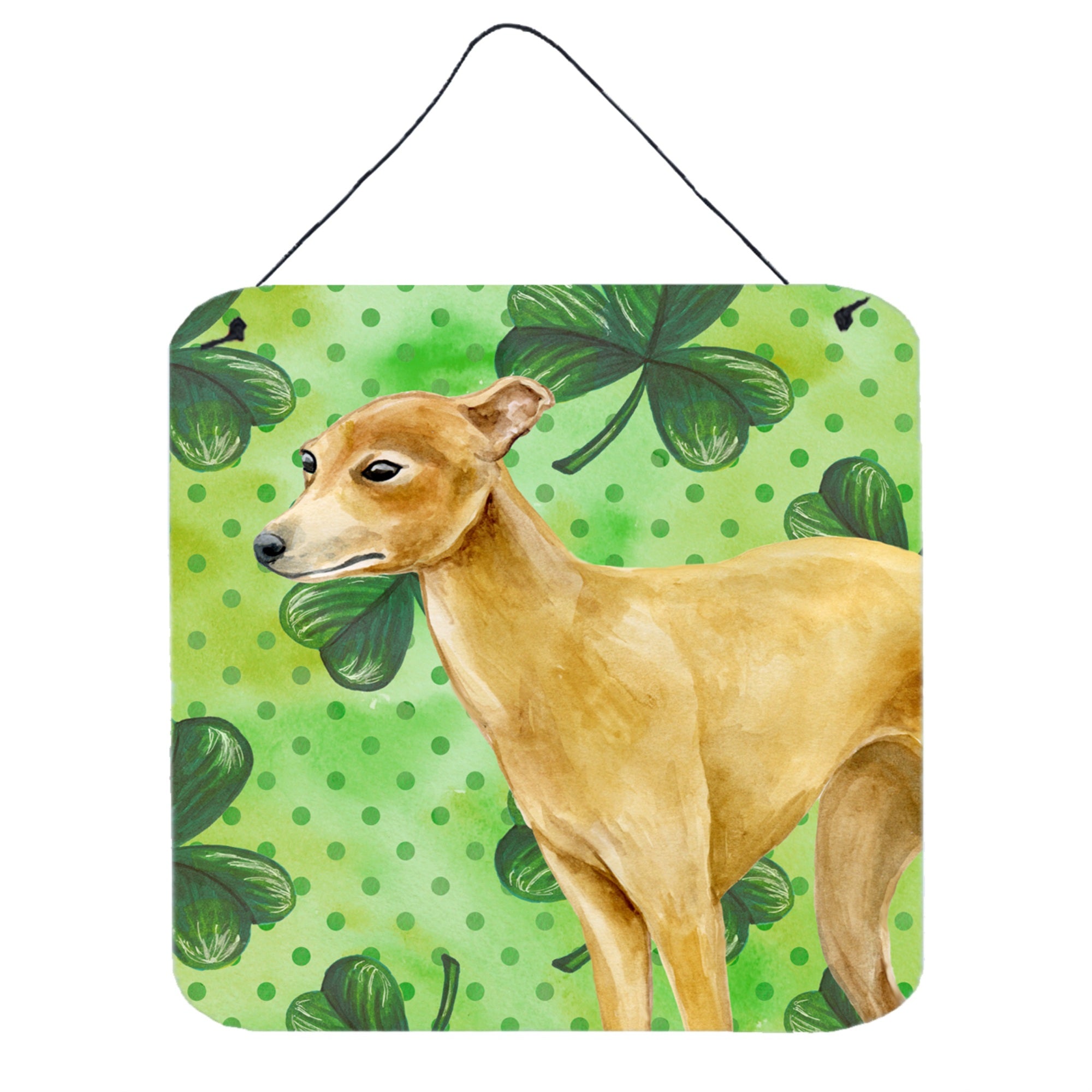 'Caroline'S Treasures Italian Greyhound Metal Print, 6H X 6W, St Patrick'S Day''