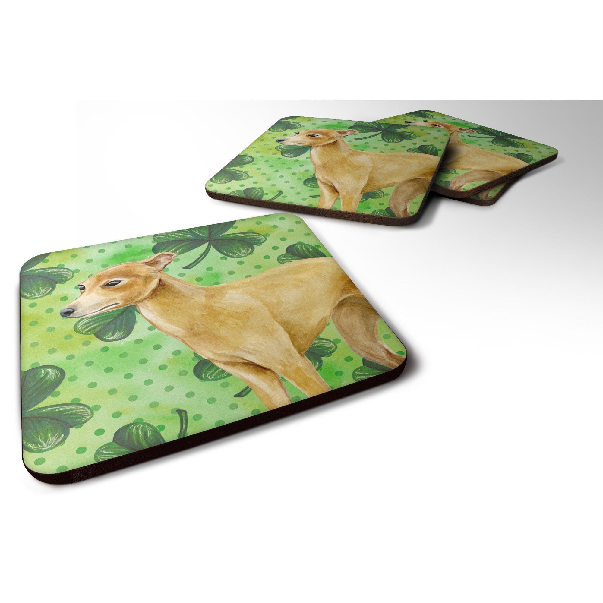 'Caroline'S Treasures Italian Greyhound St Patrick'S Decorative Coasters, Multicolor''