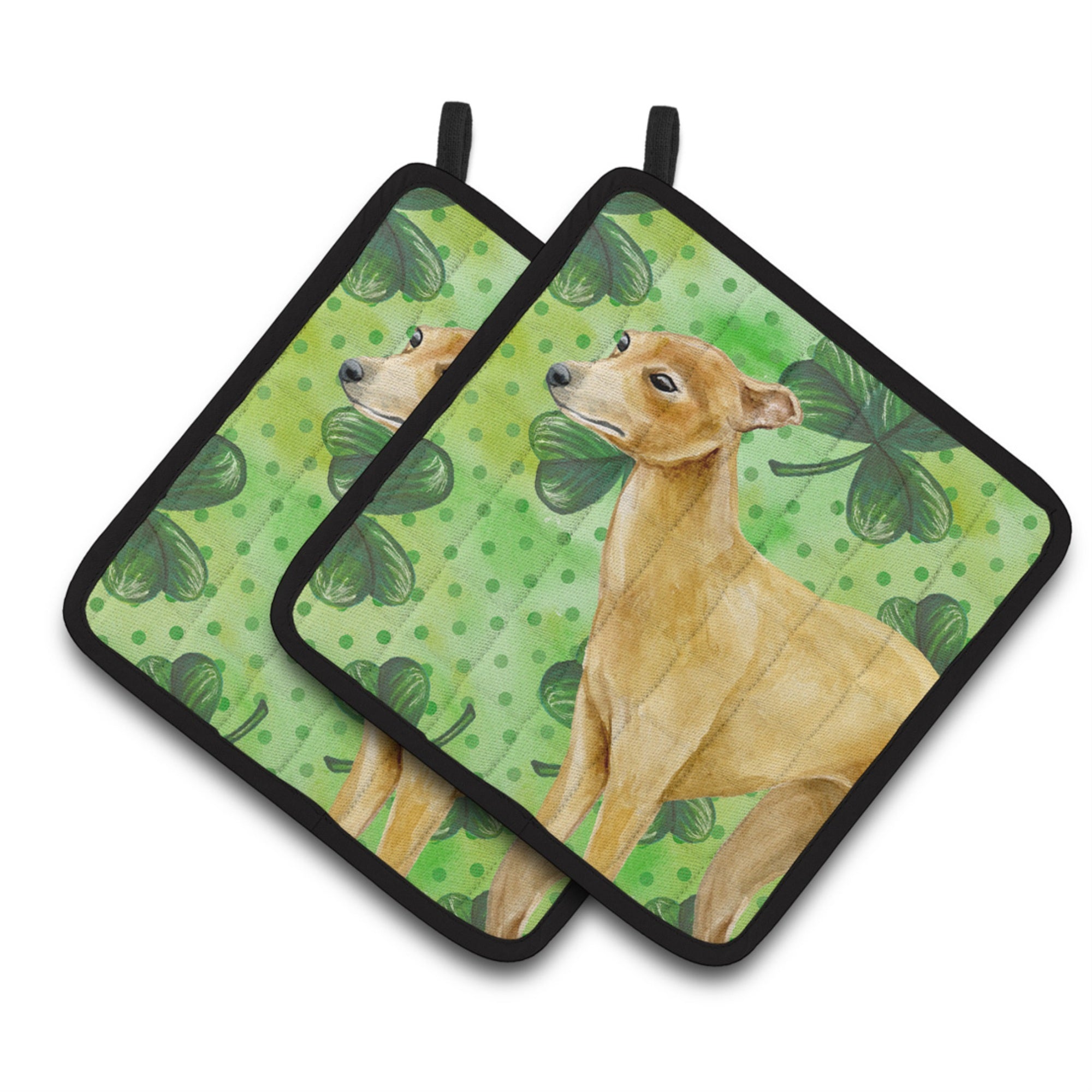 'Caroline'S Treasures Italian Greyhound Decorated Pot Holder, 7.5H X 7.5W, St Patrick'S Day''