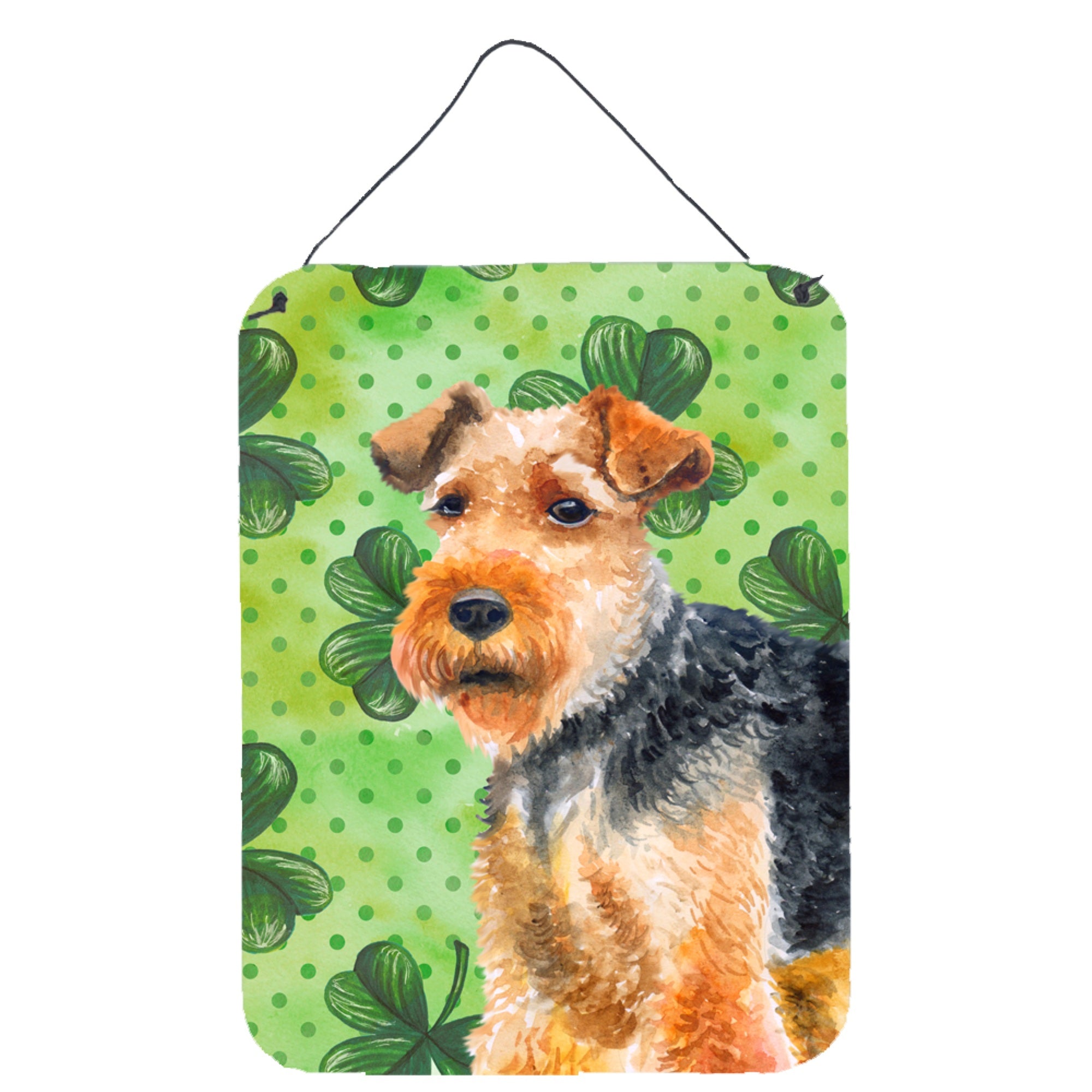 'Caroline'S Treasures Welsh Terrier St Patrick'S Metal Print, 16'''' X 12'''', Multicolor''
