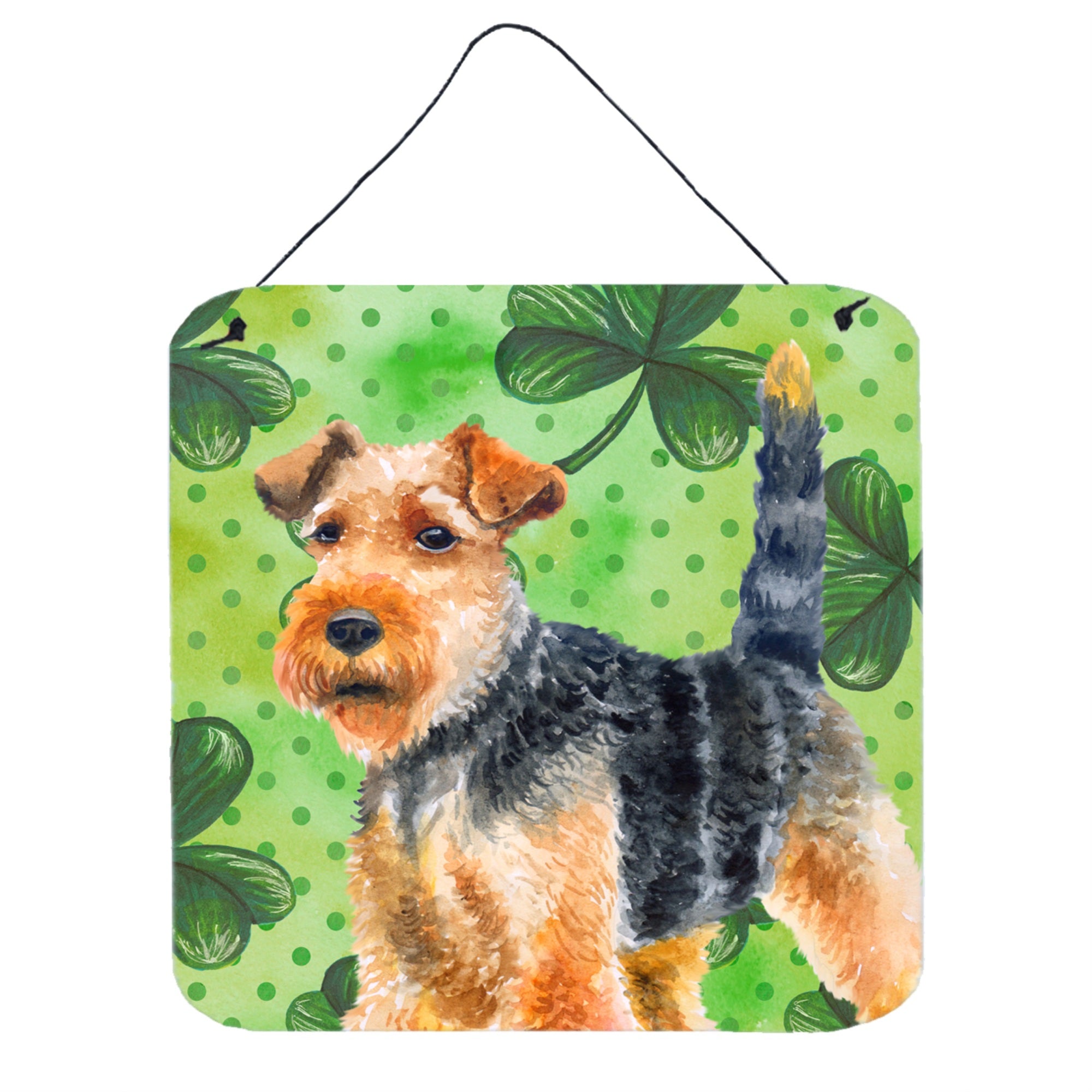 'Caroline'S Treasures Welsh Terrier Metal Print, 6H X 6W, St Patrick'S Day''