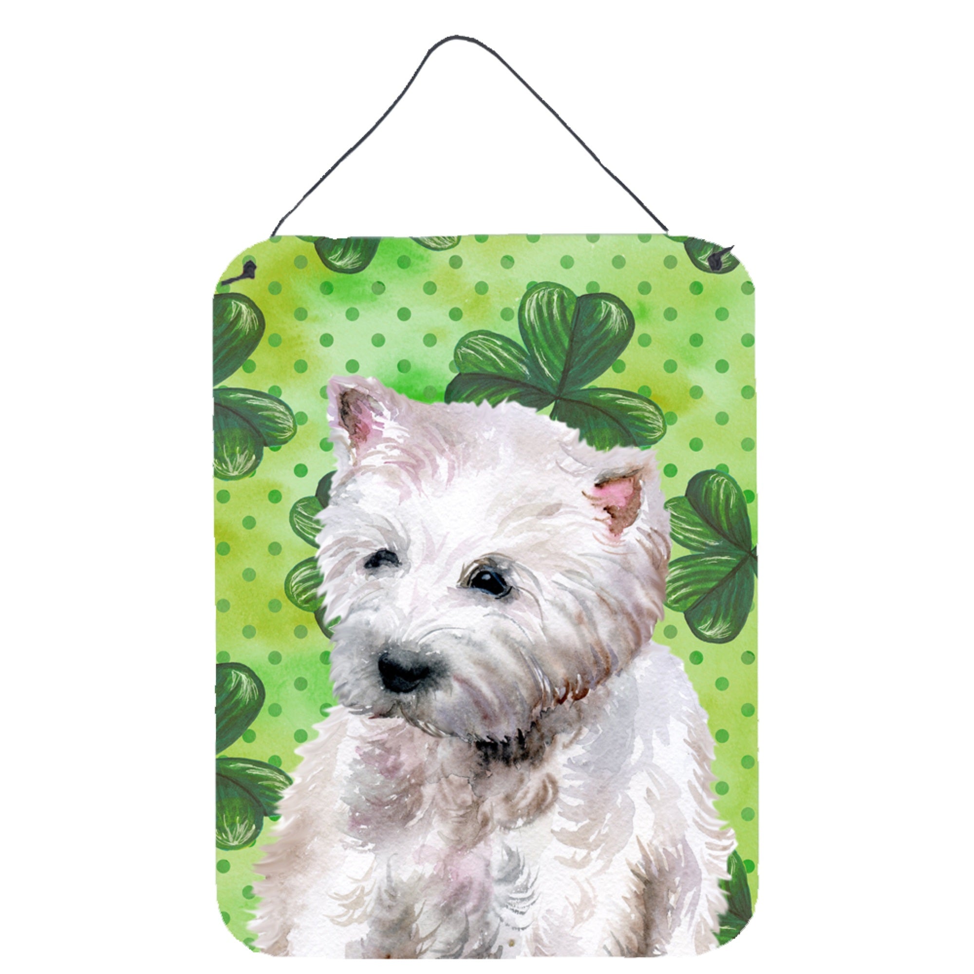 'Caroline'S Treasures Westie St Patrick'S Metal Print, 16'''' X 12'''', Multicolor''