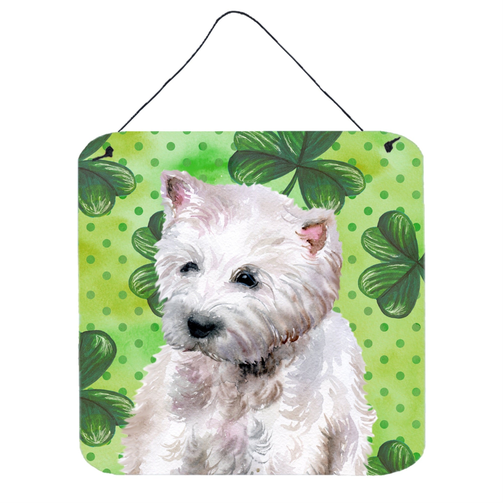 'Caroline'S Treasures Westie Metal Print, 6H X 6W, St Patrick'S Day''
