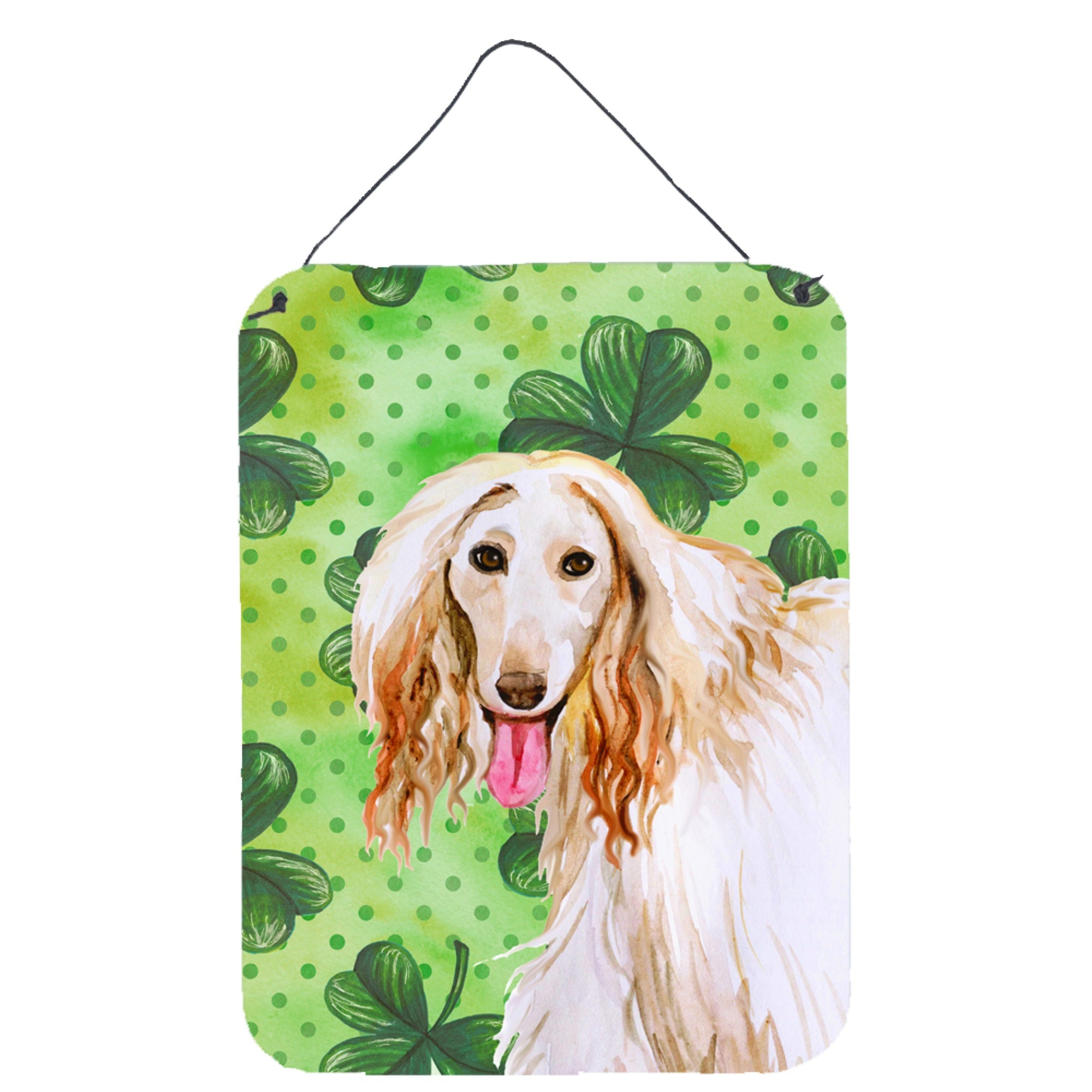 'Caroline'S Treasures Afghan Hound St Patrick'S Metal Print, 16'''' X 12'''', Multicolor''