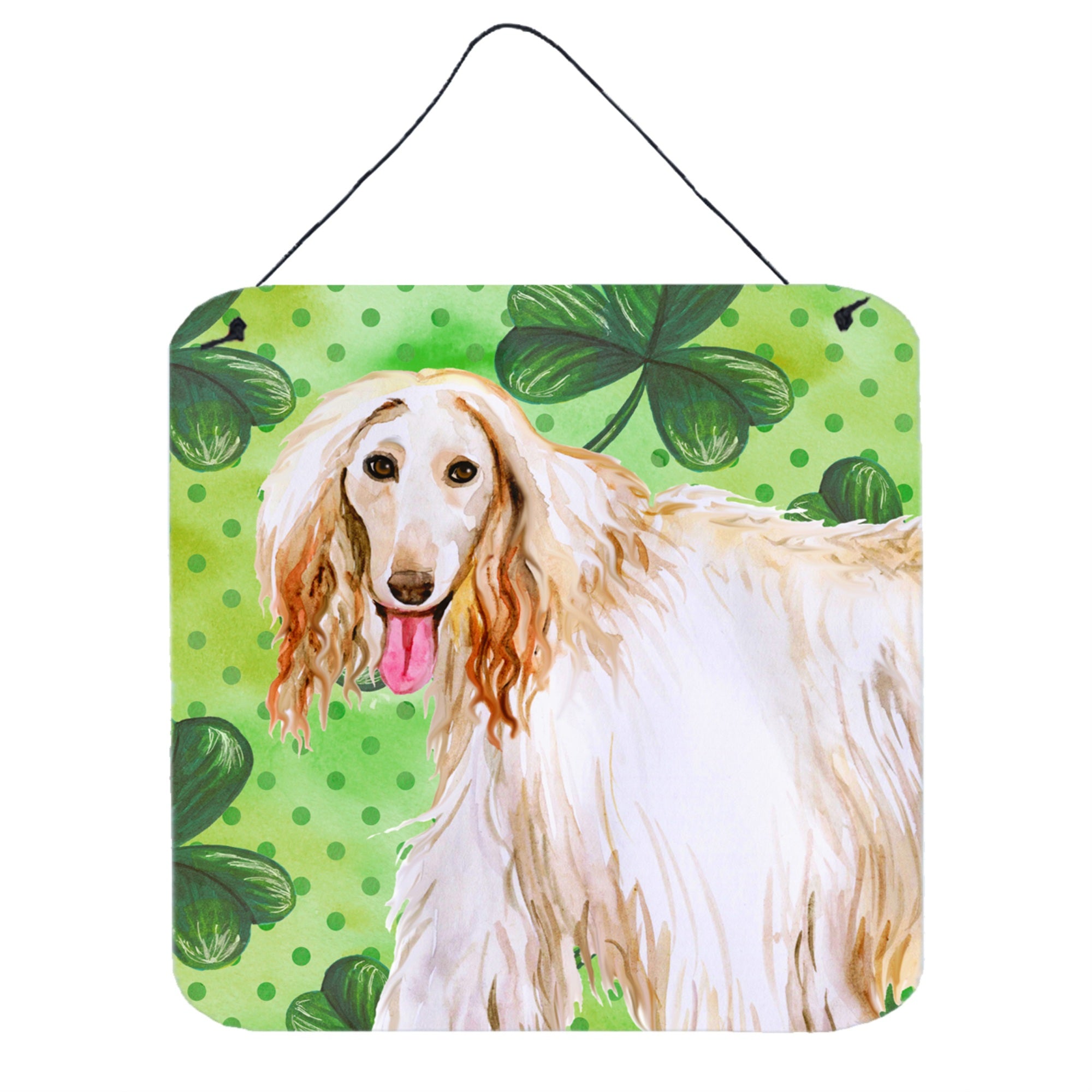 'Caroline'S Treasures Afghan Hound Metal Print, 6H X 6W, St Patrick'S Day''