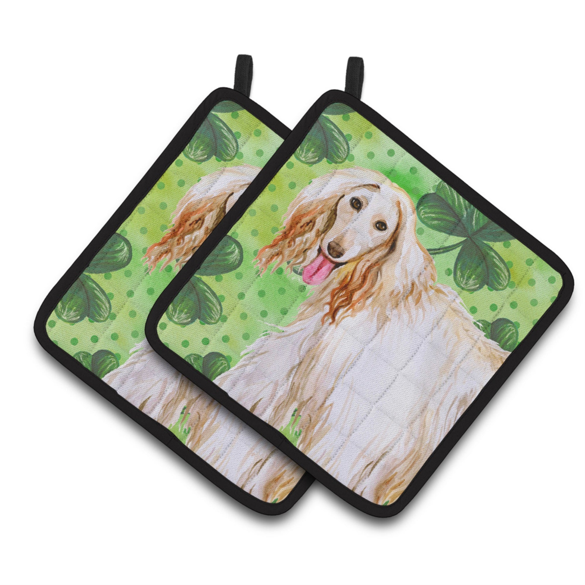 'Caroline'S Treasures Afghan Hound Decorated Pot Holder, 7.5H X 7.5W, St Patrick'S Day''