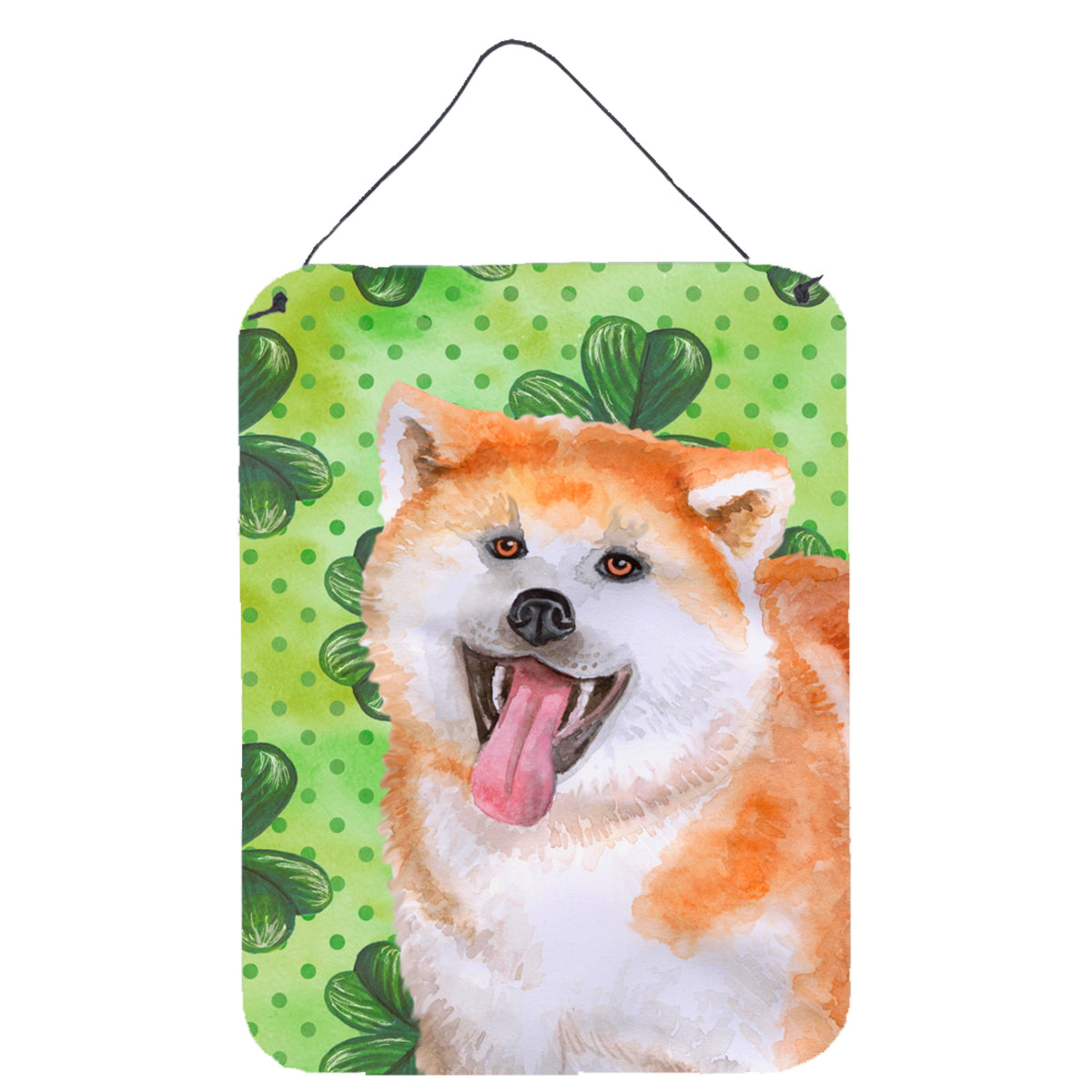 'Caroline'S Treasures Akita St Patrick'S Metal Print, 16'''' X 12'''', Multicolor''