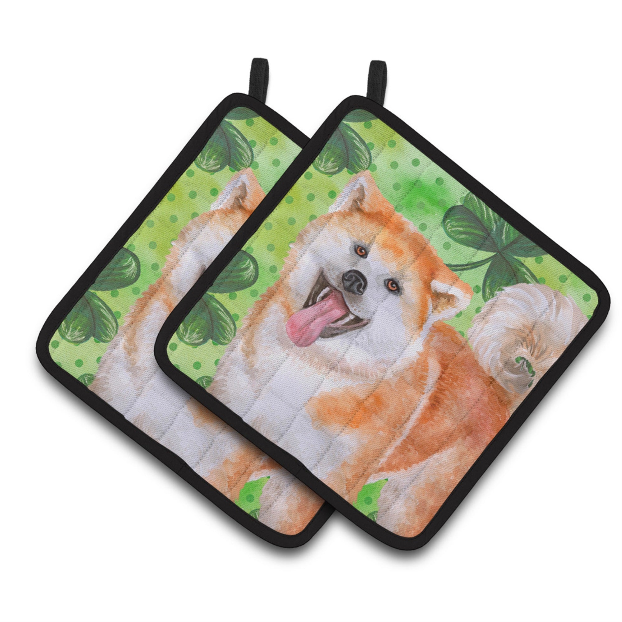 'Caroline'S Treasures Akita Decorated Pot Holder, 7.5H X 7.5W, St Patrick'S Day''