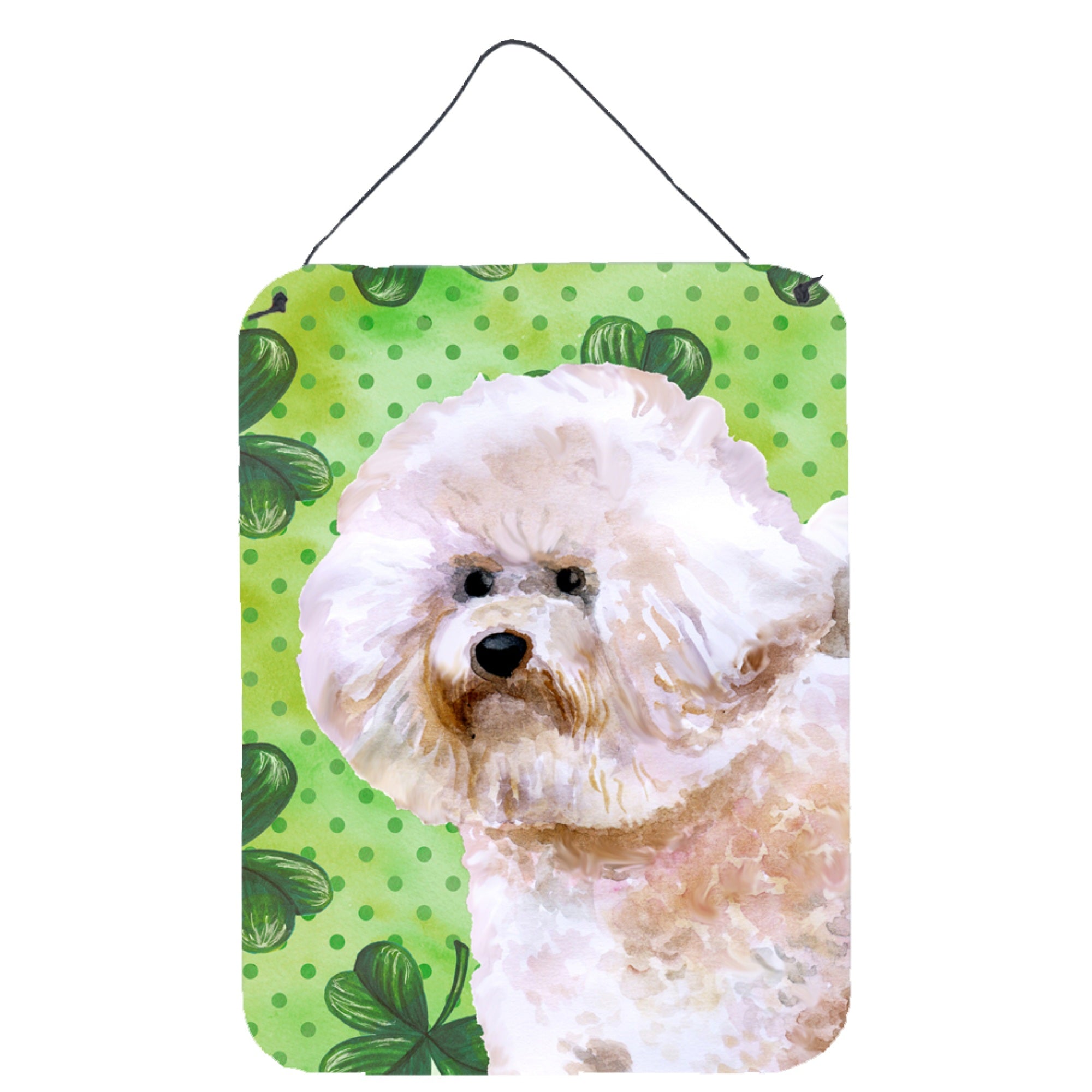 'Caroline'S Treasures Bichon Frise #2 St Patrick'S Metal Print, 16'''' X 12'''', Multicolor''