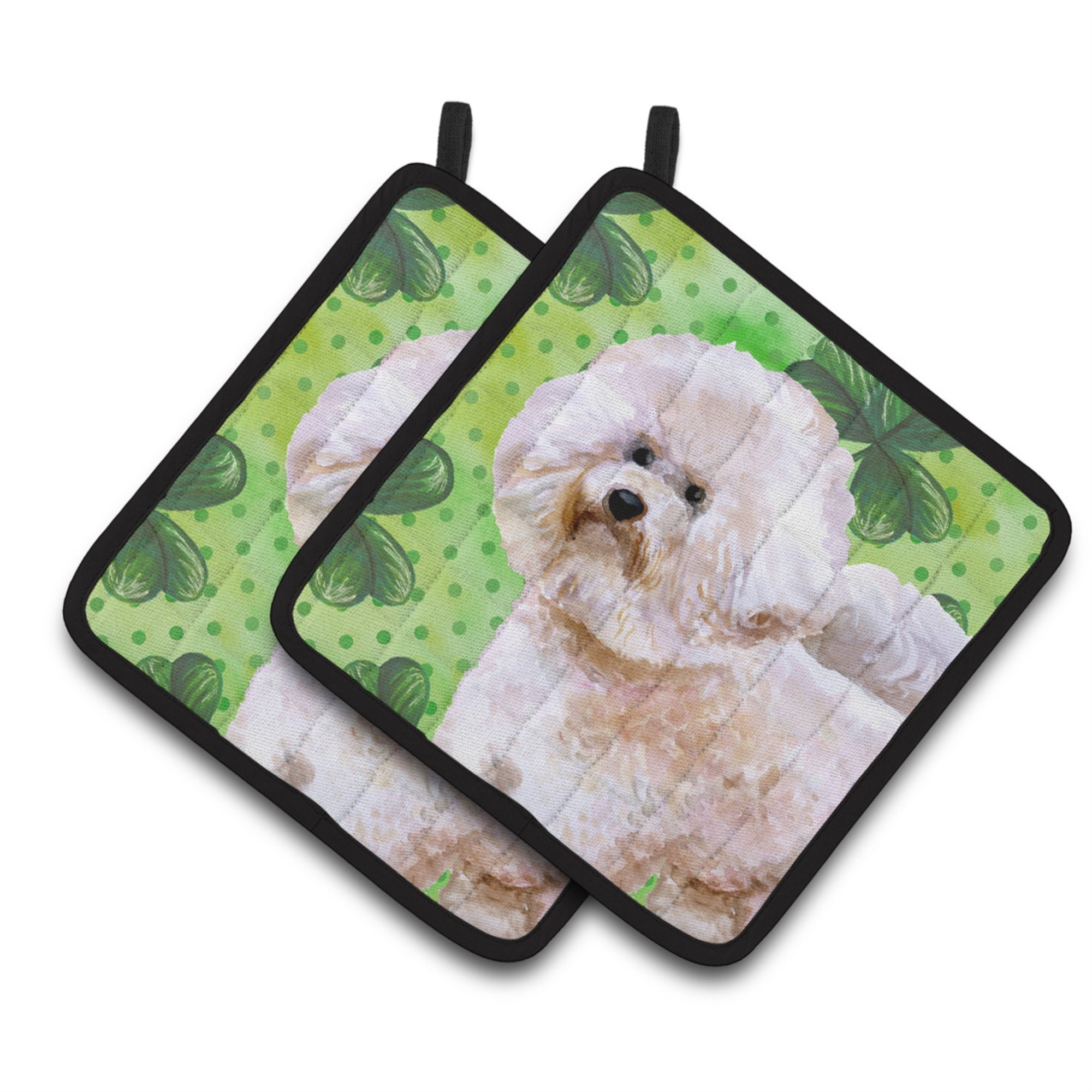 'Caroline'S Treasures Bichon Frise #2 Decorated Pot Holder, 7.5H X 7.5W, St Patrick'S Day''
